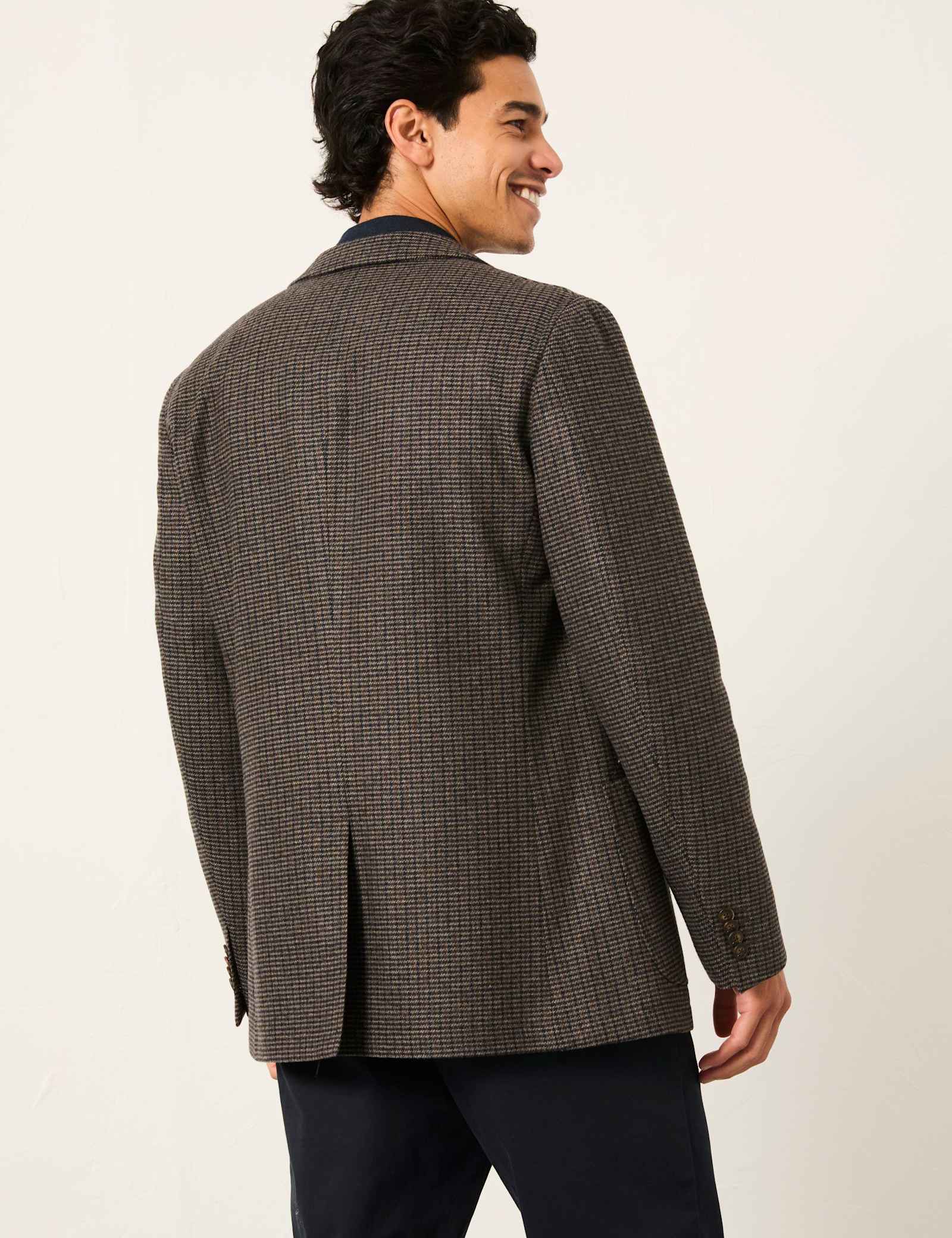 Wool Blend Check Blazer - image 4