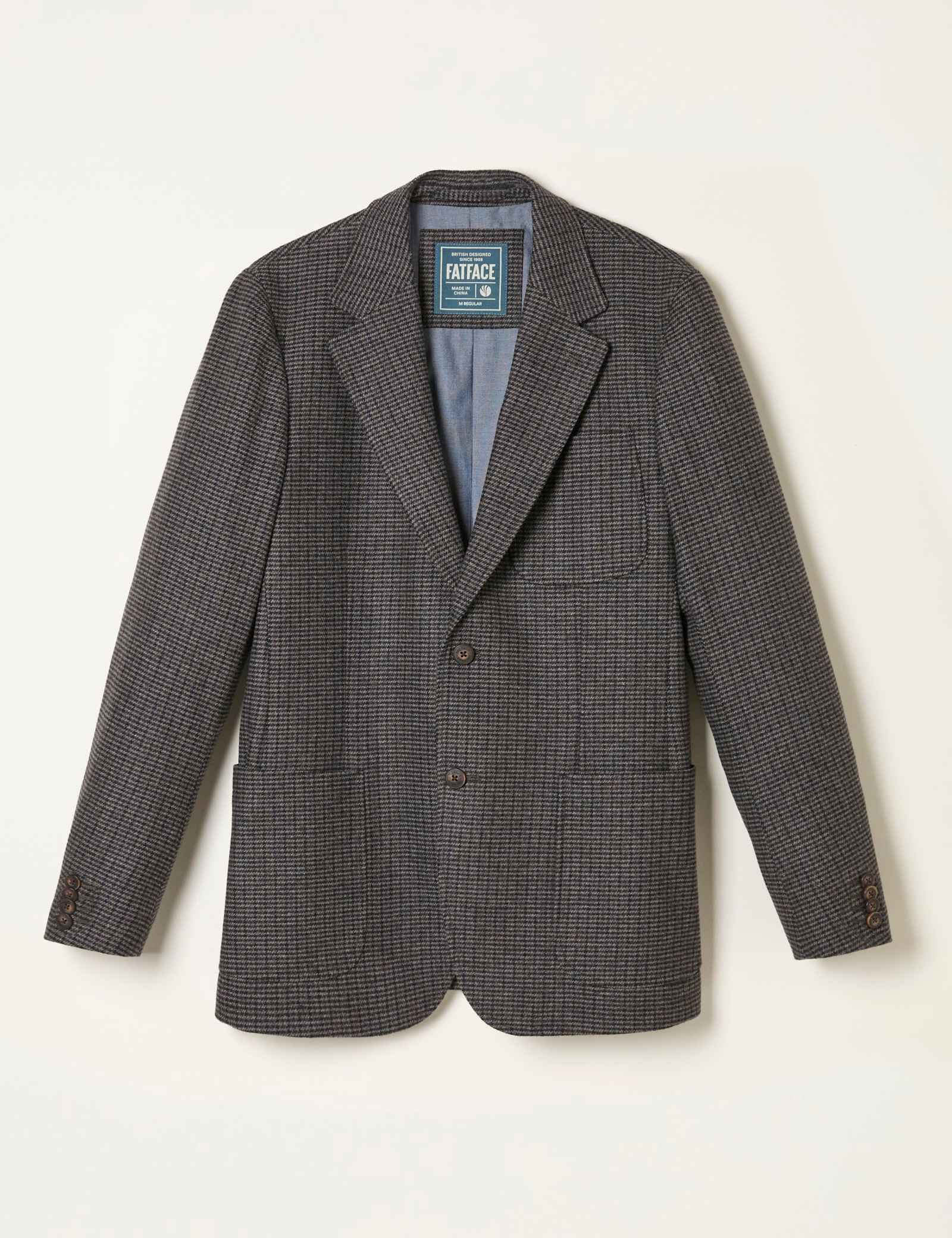 Wool Blend Check Blazer - image 1