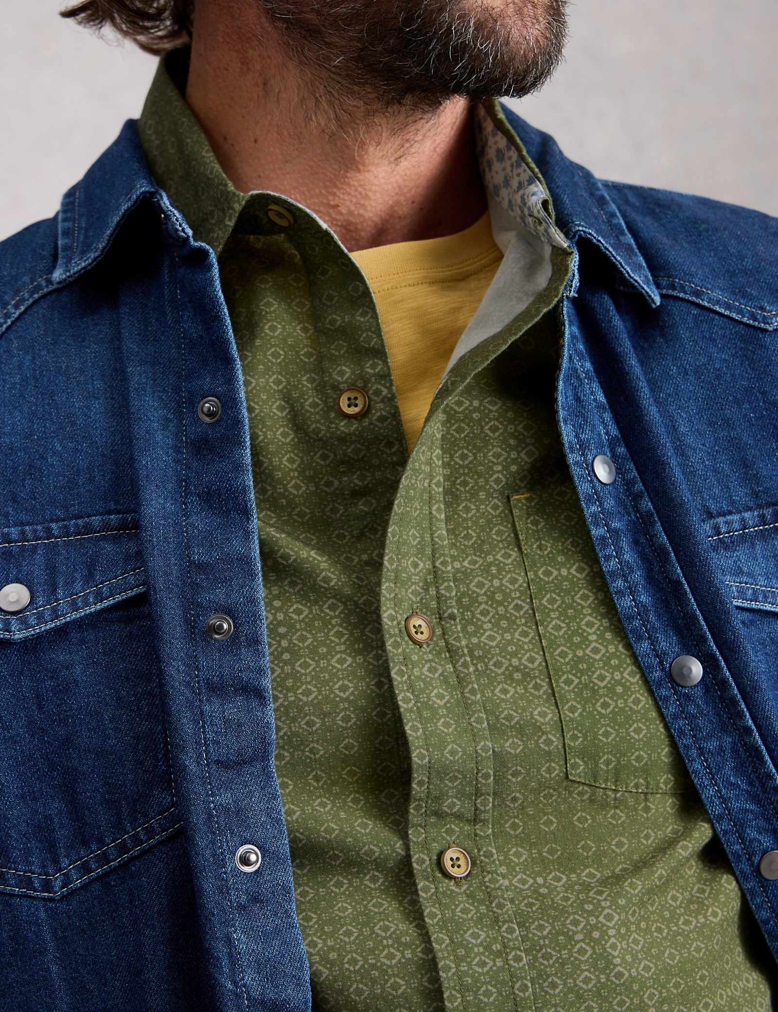 Regular Fit Pure Cotton Geometric Print Shirt - image 4