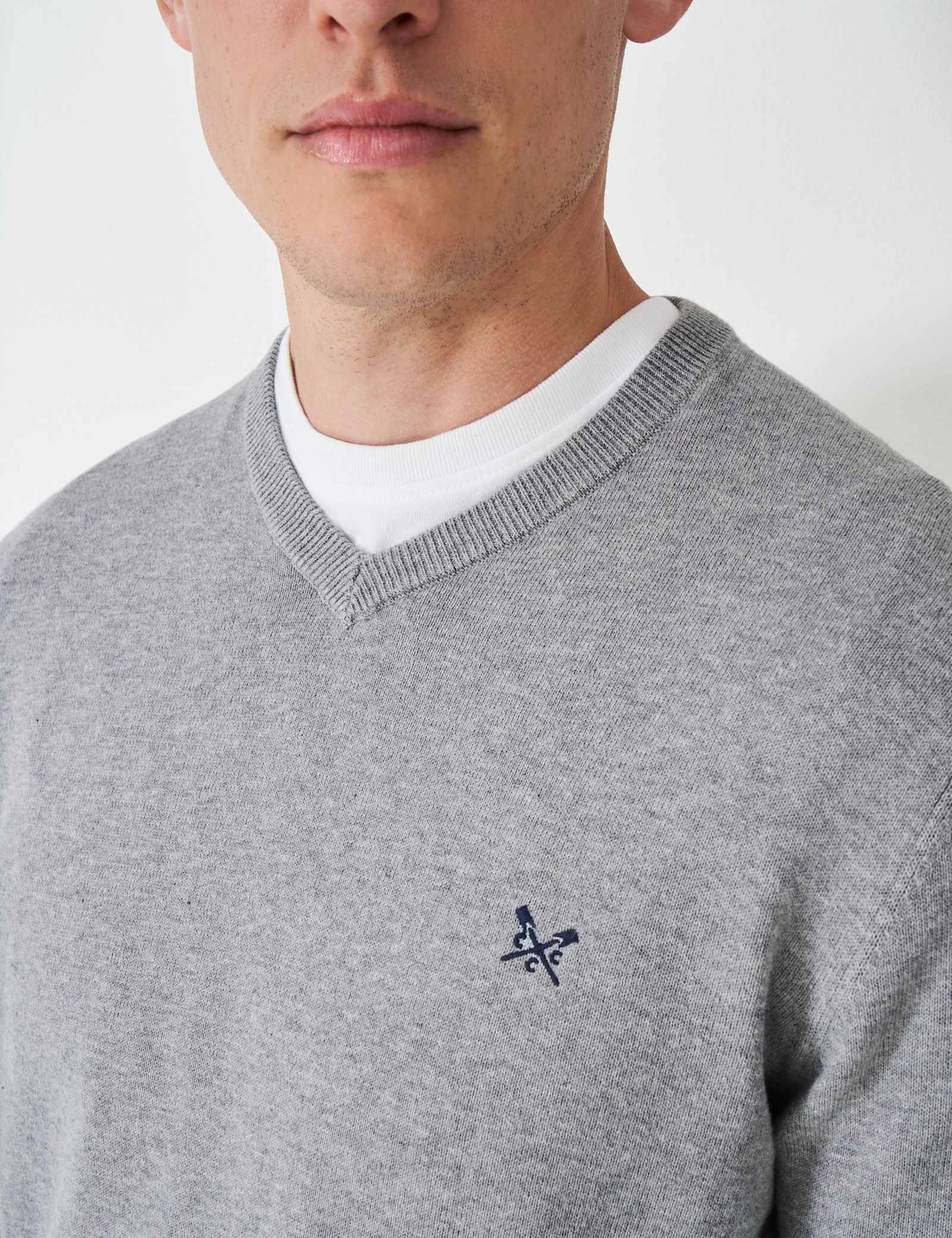 Pure Cotton V-Neck Jumper - image 3