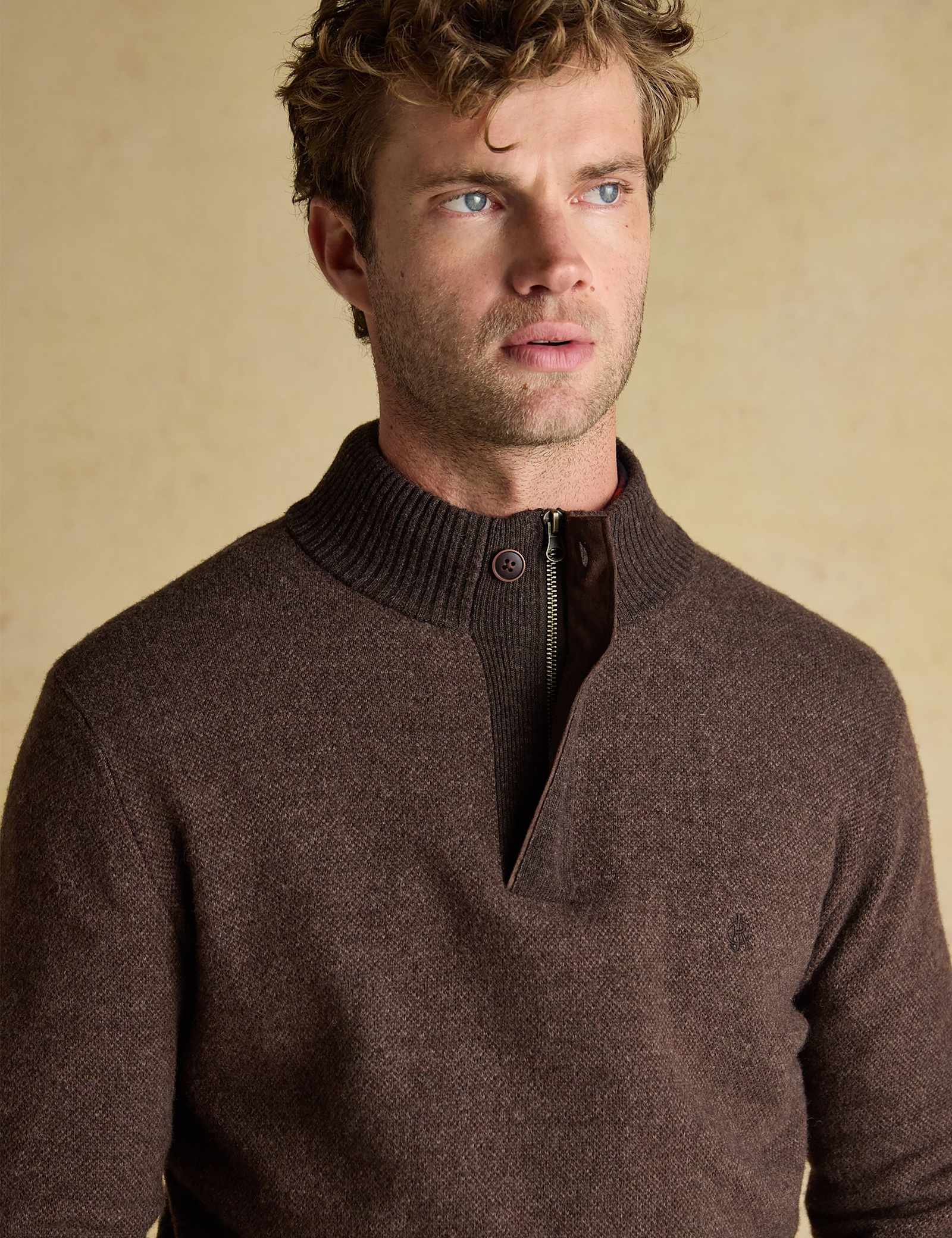 Wool Rich Button High Neck Jumper - image 4