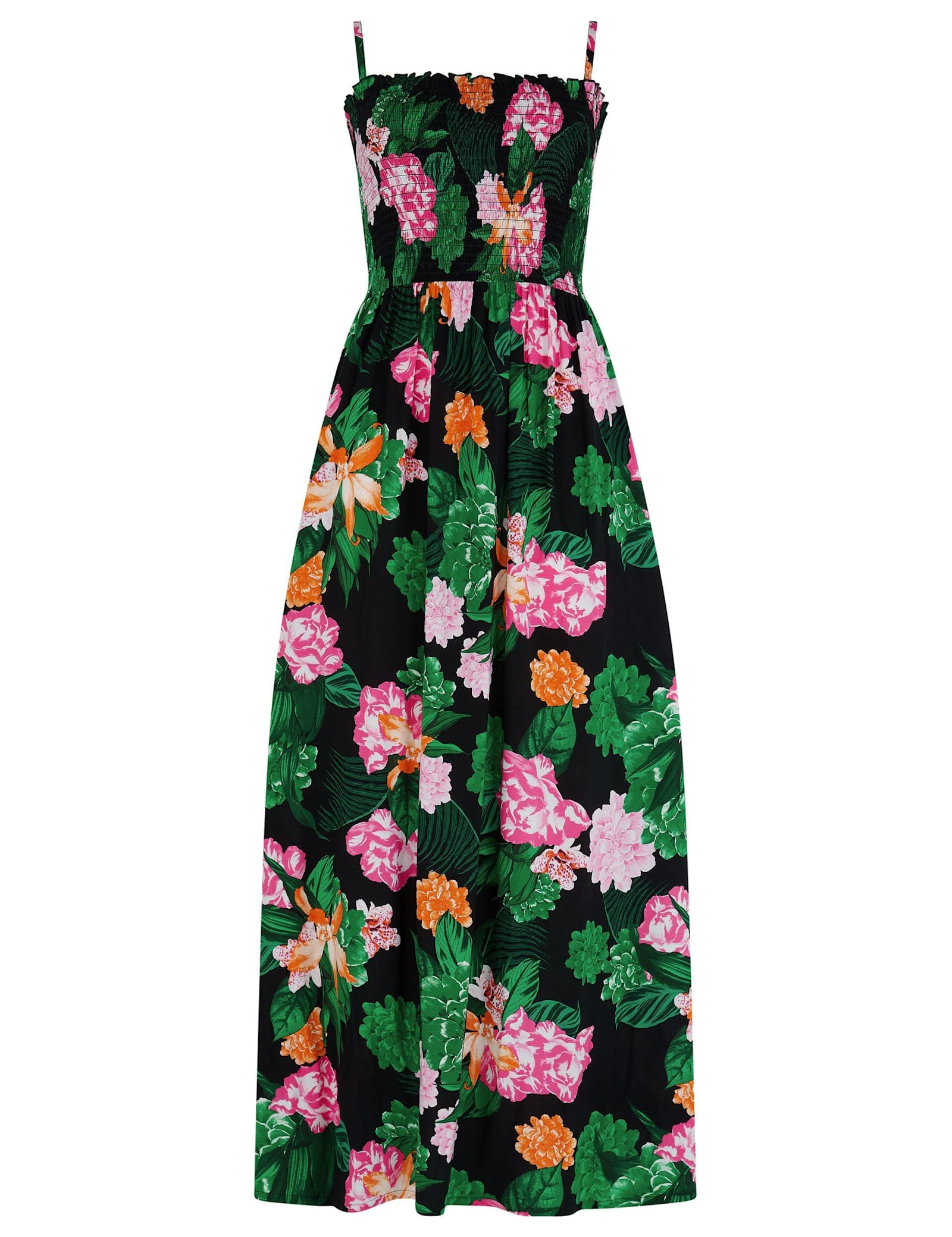 Emma Strapless Shirred Maxi Beach Dress - image 1