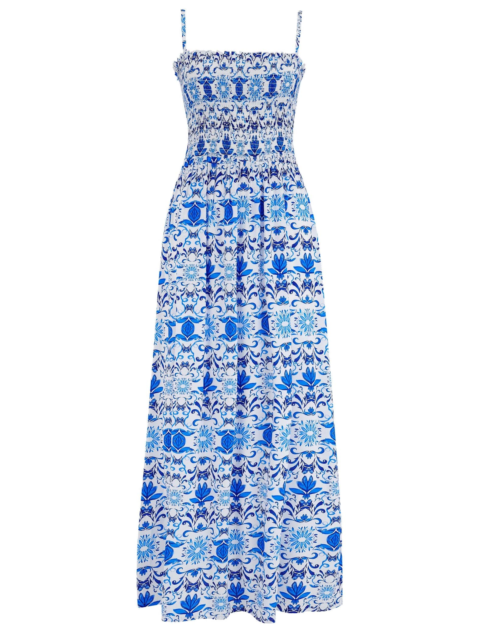 Emma Strapless Shirred Maxi Beach Dress - image 2
