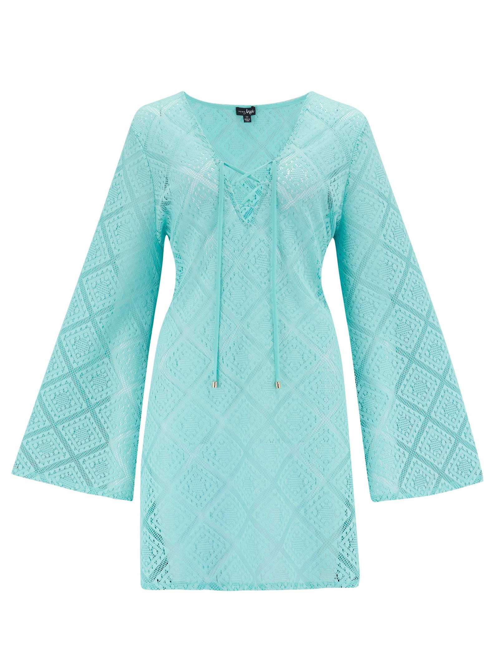 Free Spirit Lace Long Sleeve Beach Dress - image 5