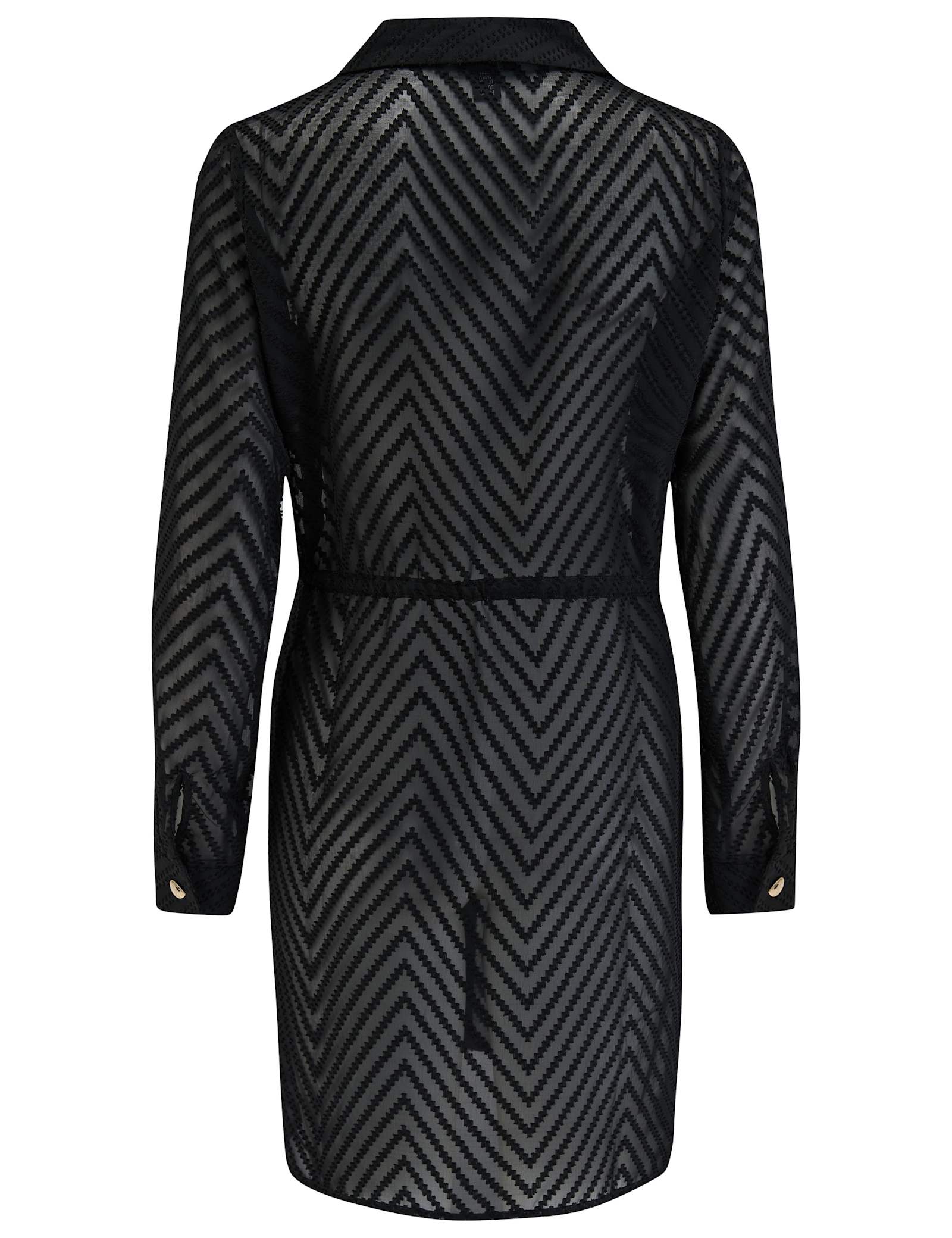 Chevron Stripe Button Through Beach Shirt - image 5