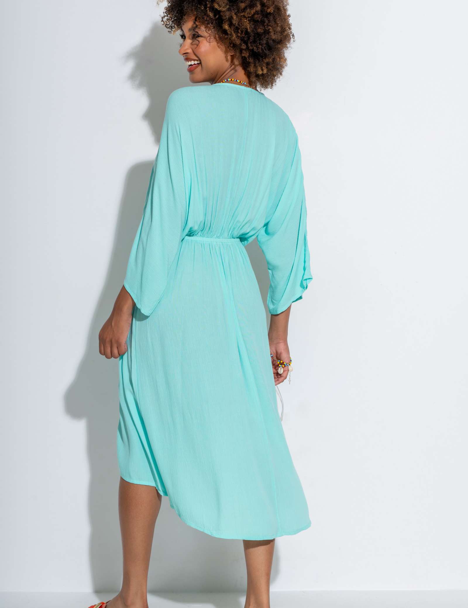 Crinkle O Ring Midi Beach Dress - image 3