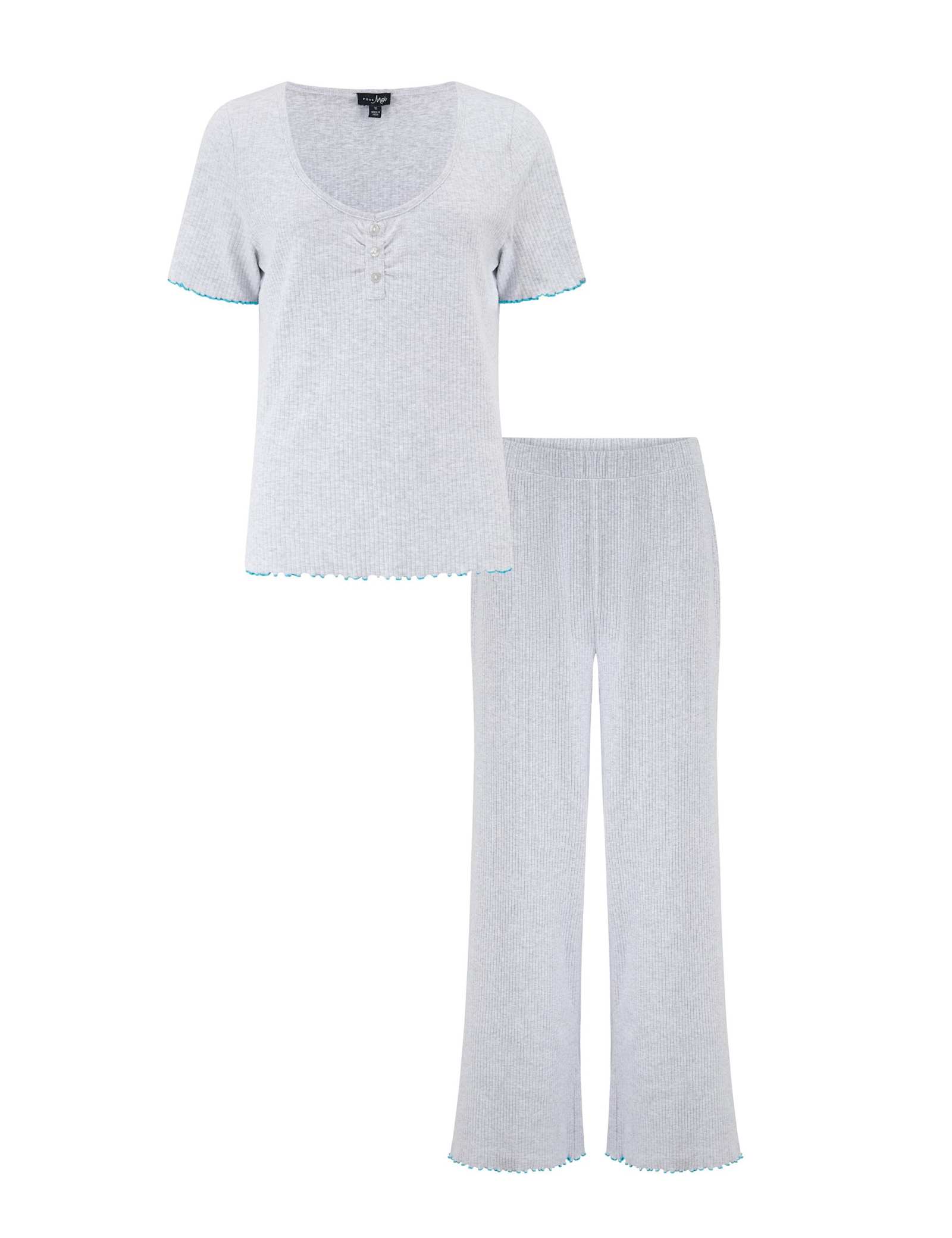 Baby Cotton Rich Ribbed Pyjama Set - image 1