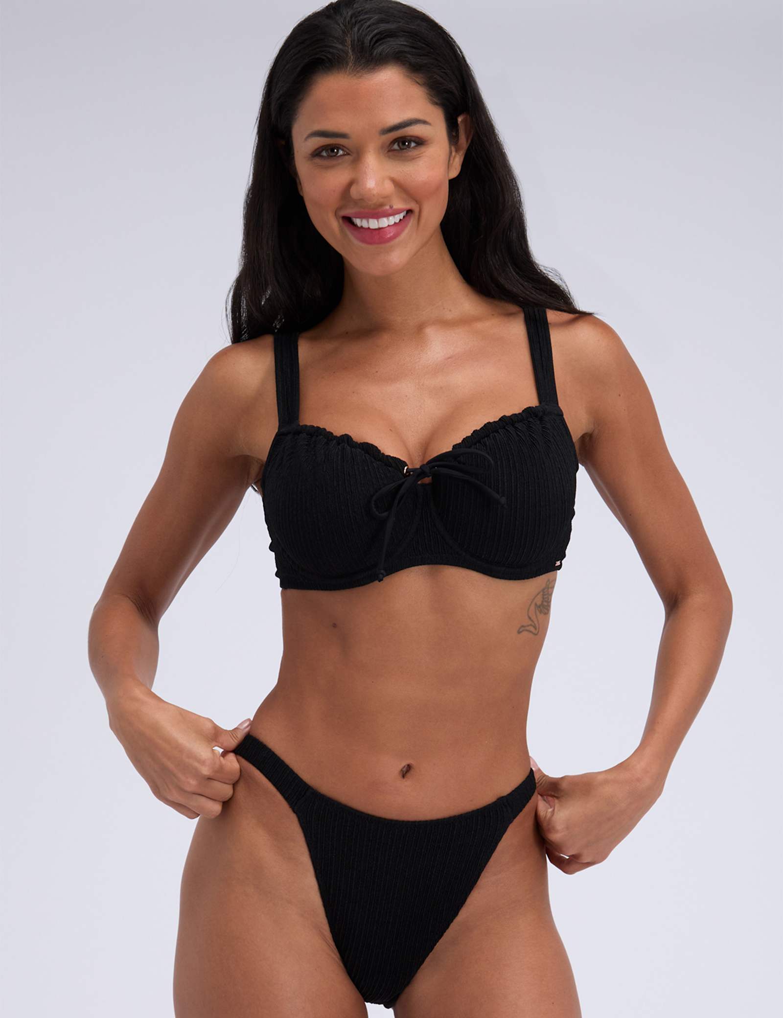 Amalfi Textured Brazilian Bikini Bottoms - image 4
