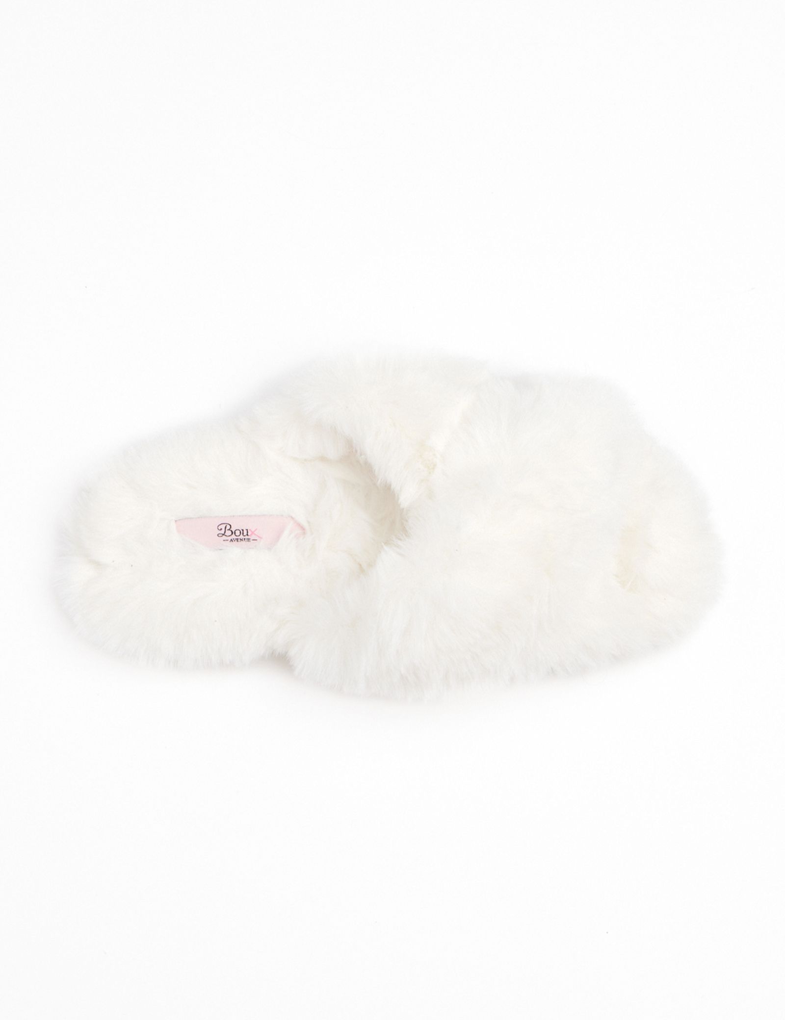 Faux Fur Crossover Slider Slippers - image 2