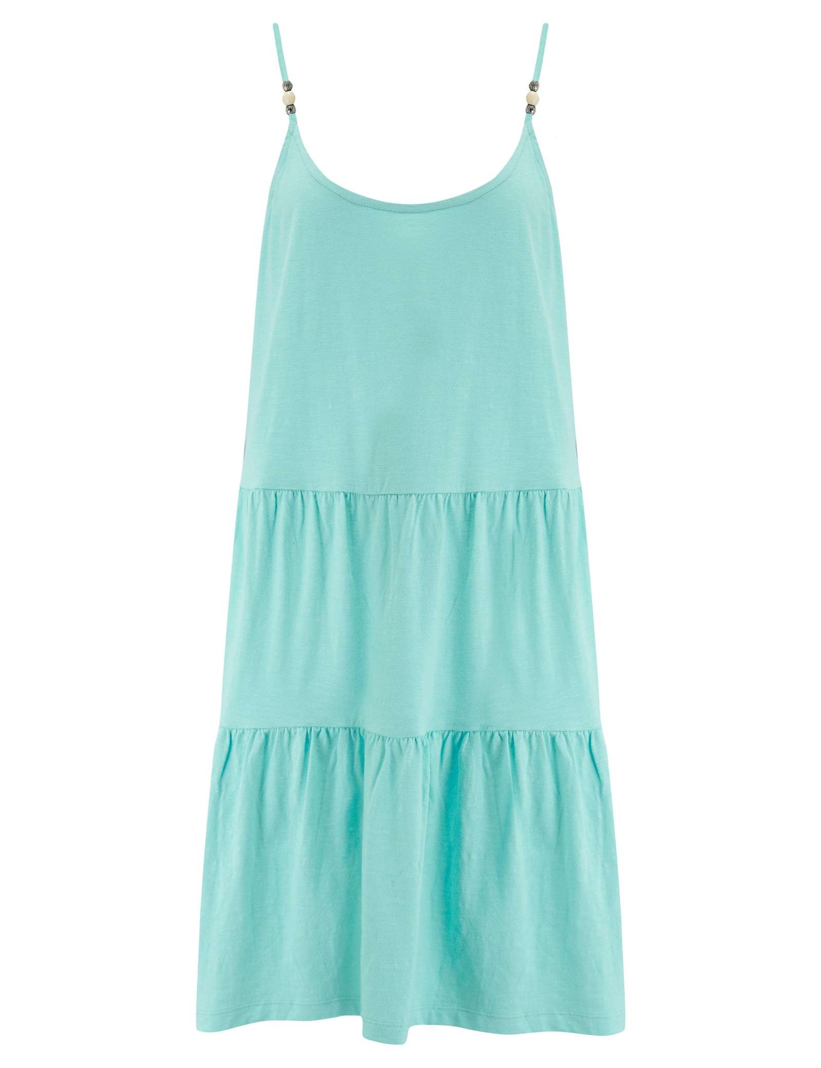Lola Strappy Tiered Cotton Slub Jersey Beach Dress - image 1
