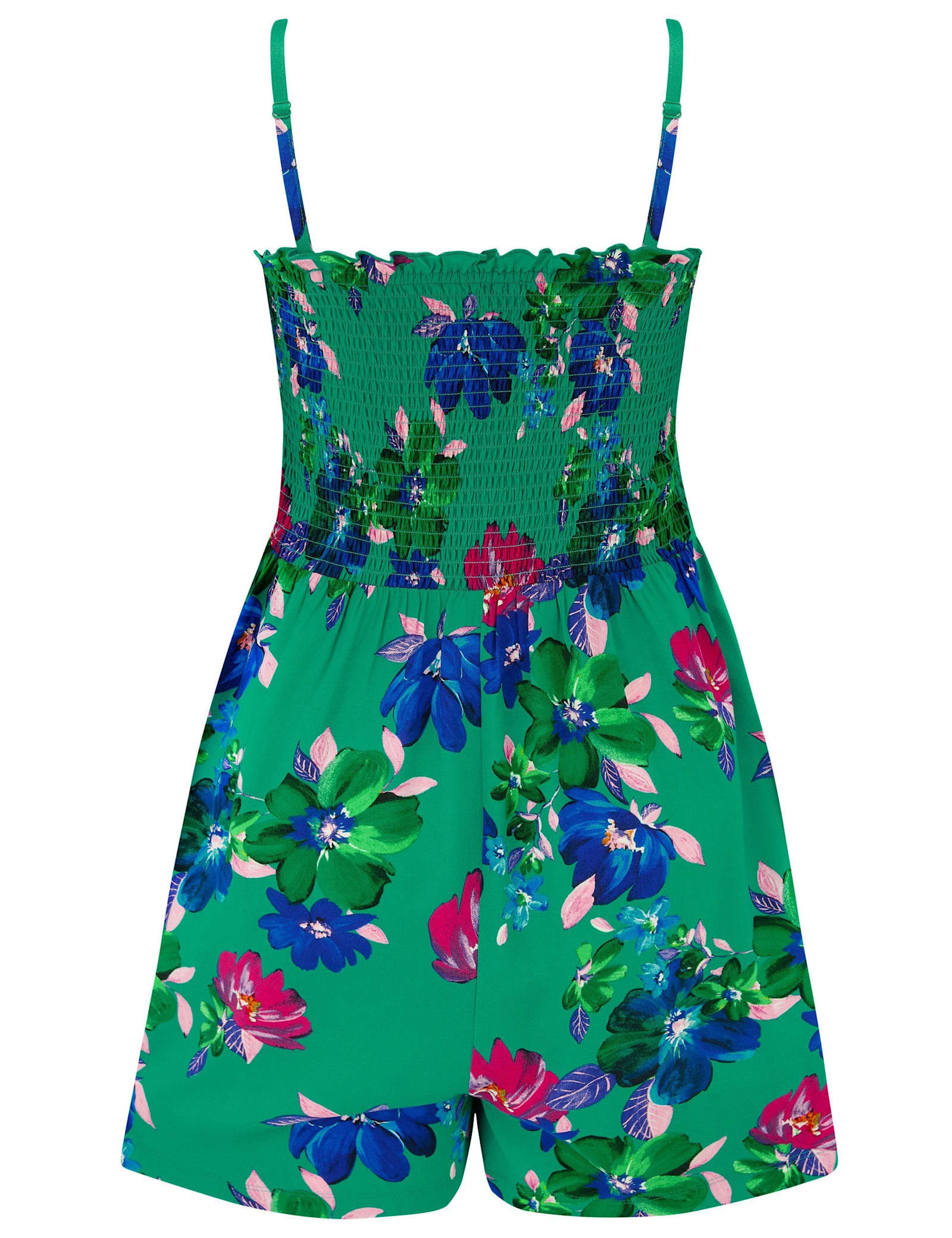 Lottie Strapless Shirred Bodice Woven Beach Playsuit - image 3