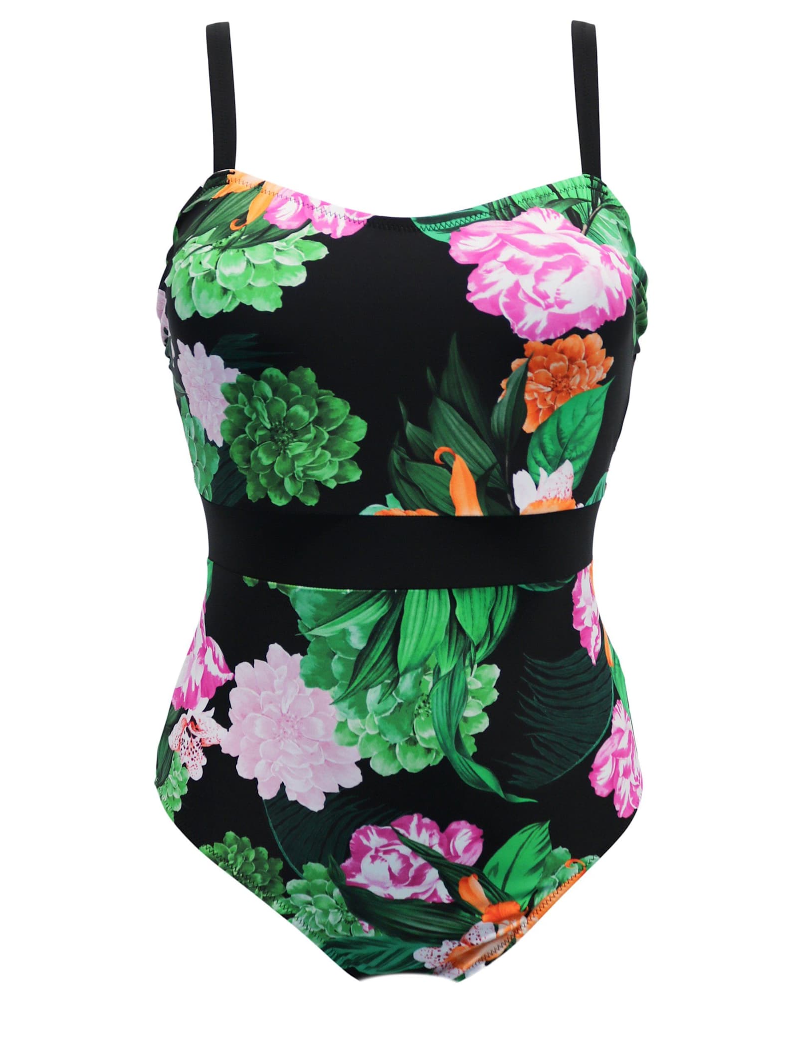 Palermo Floral Panelled Square Neck Swimsuit - image 1