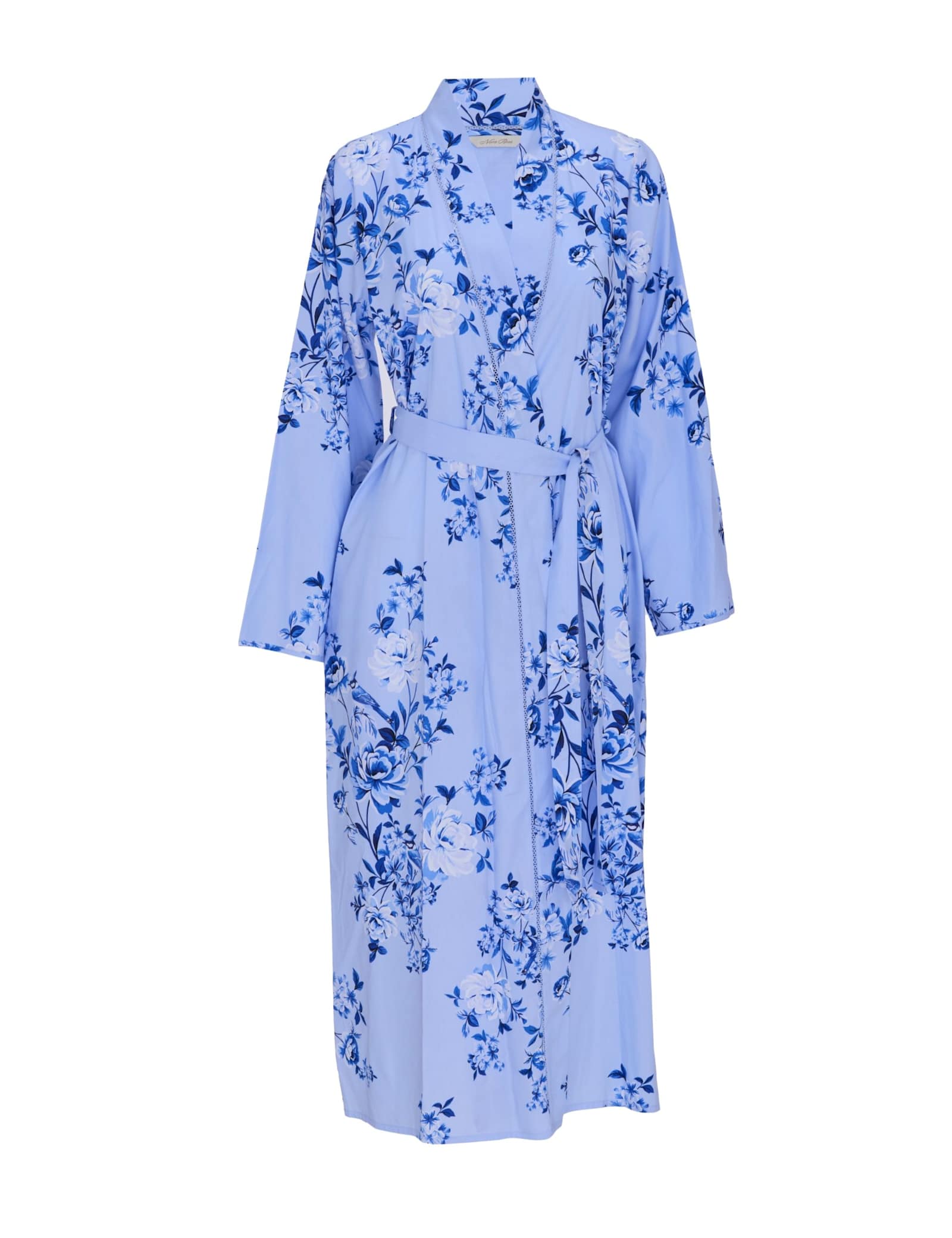 Cotton Modal Floral Print Dressing Gown - image 1