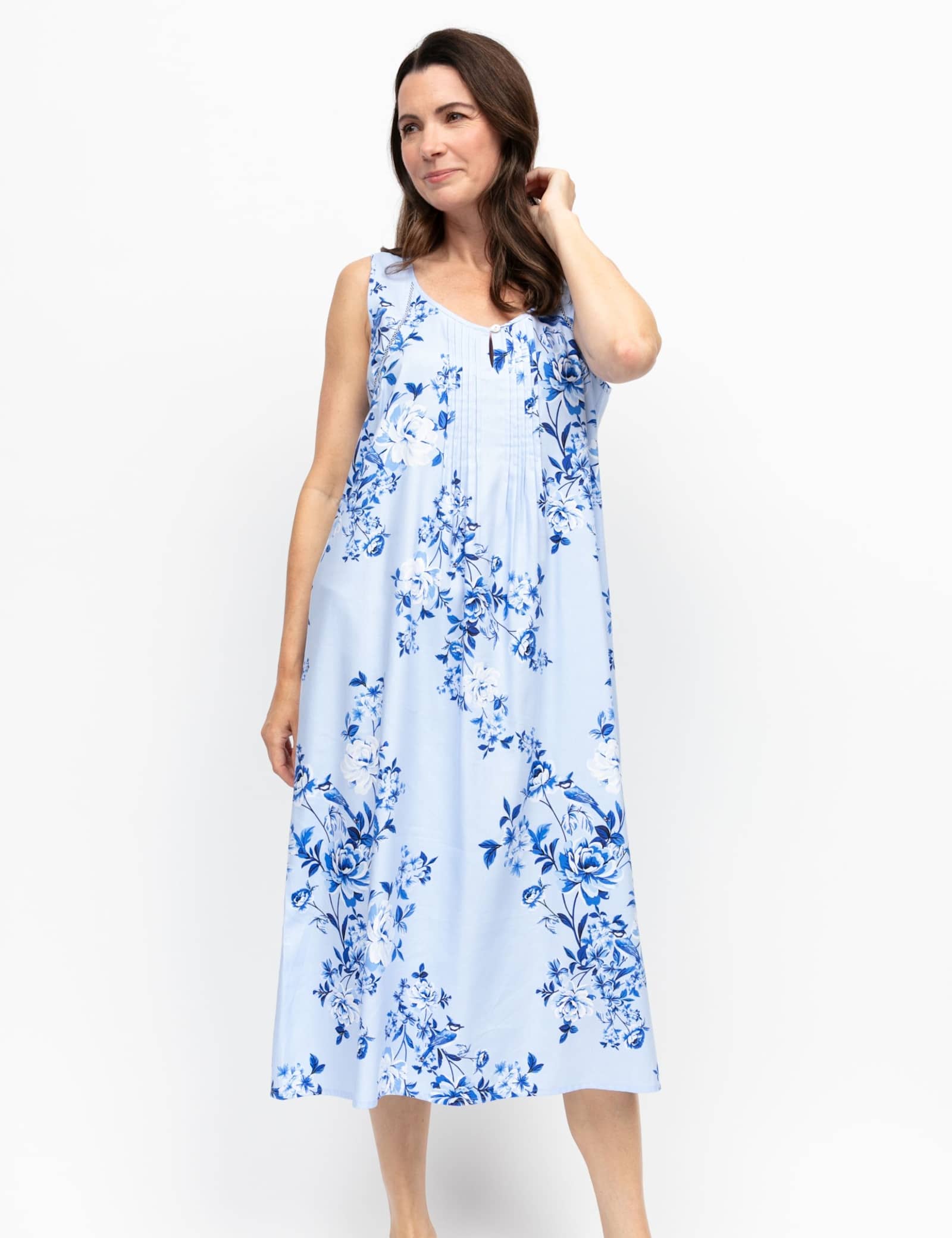 Cotton Modal Floral Long Nightdress - image 4