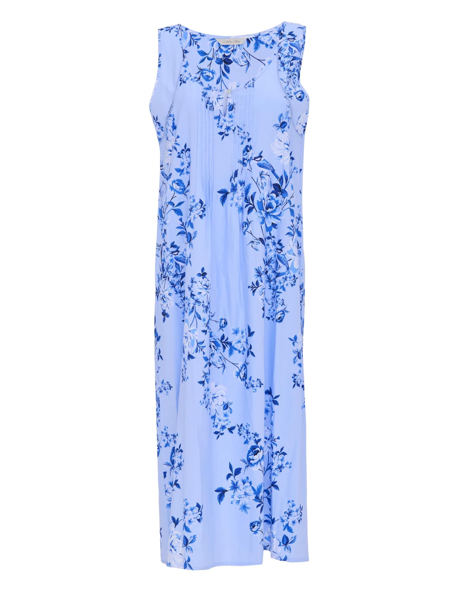 Cotton Modal Floral Long Nightdress - image 1