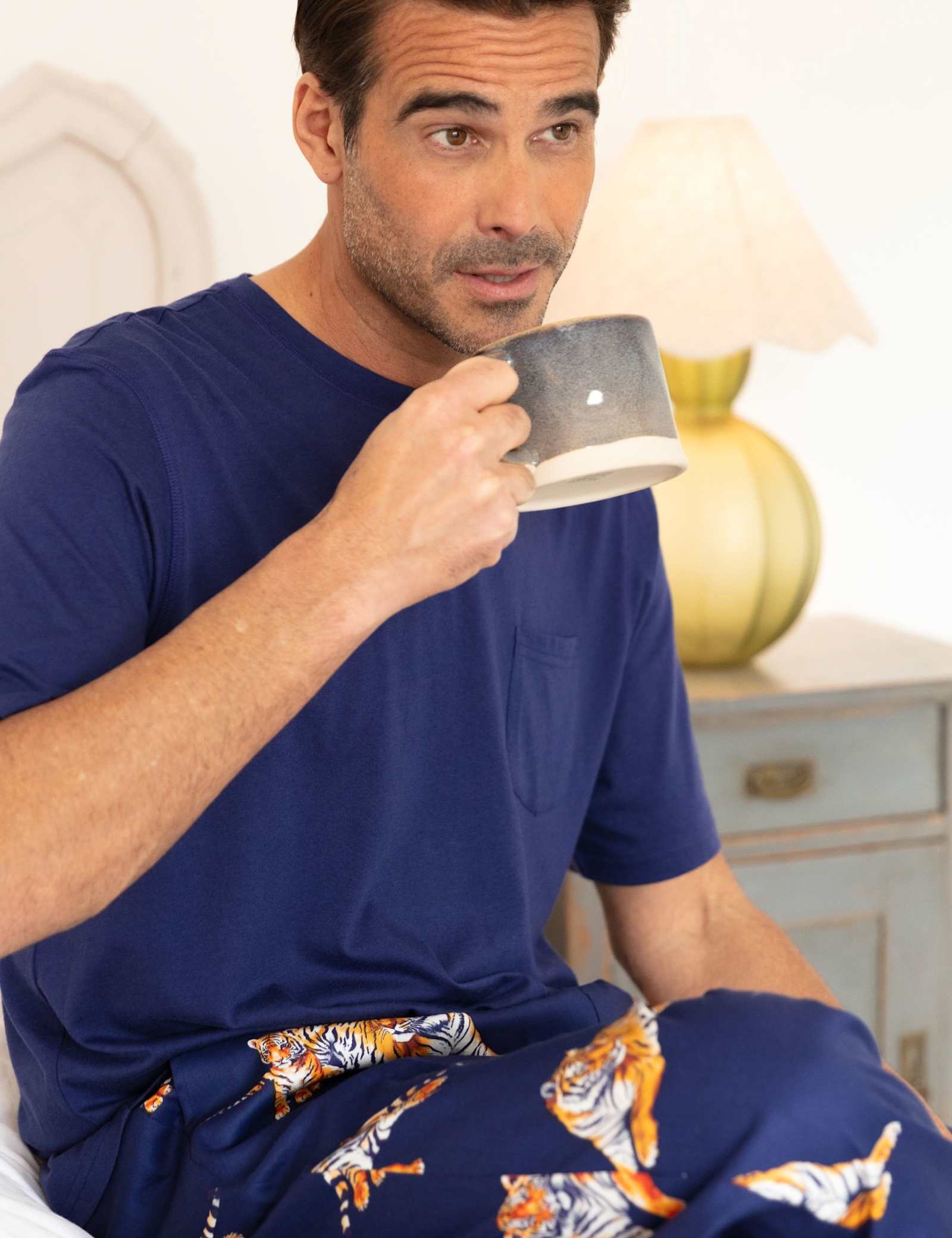 Cotton Modal Tiger Print Pyjama Bottoms - image 2