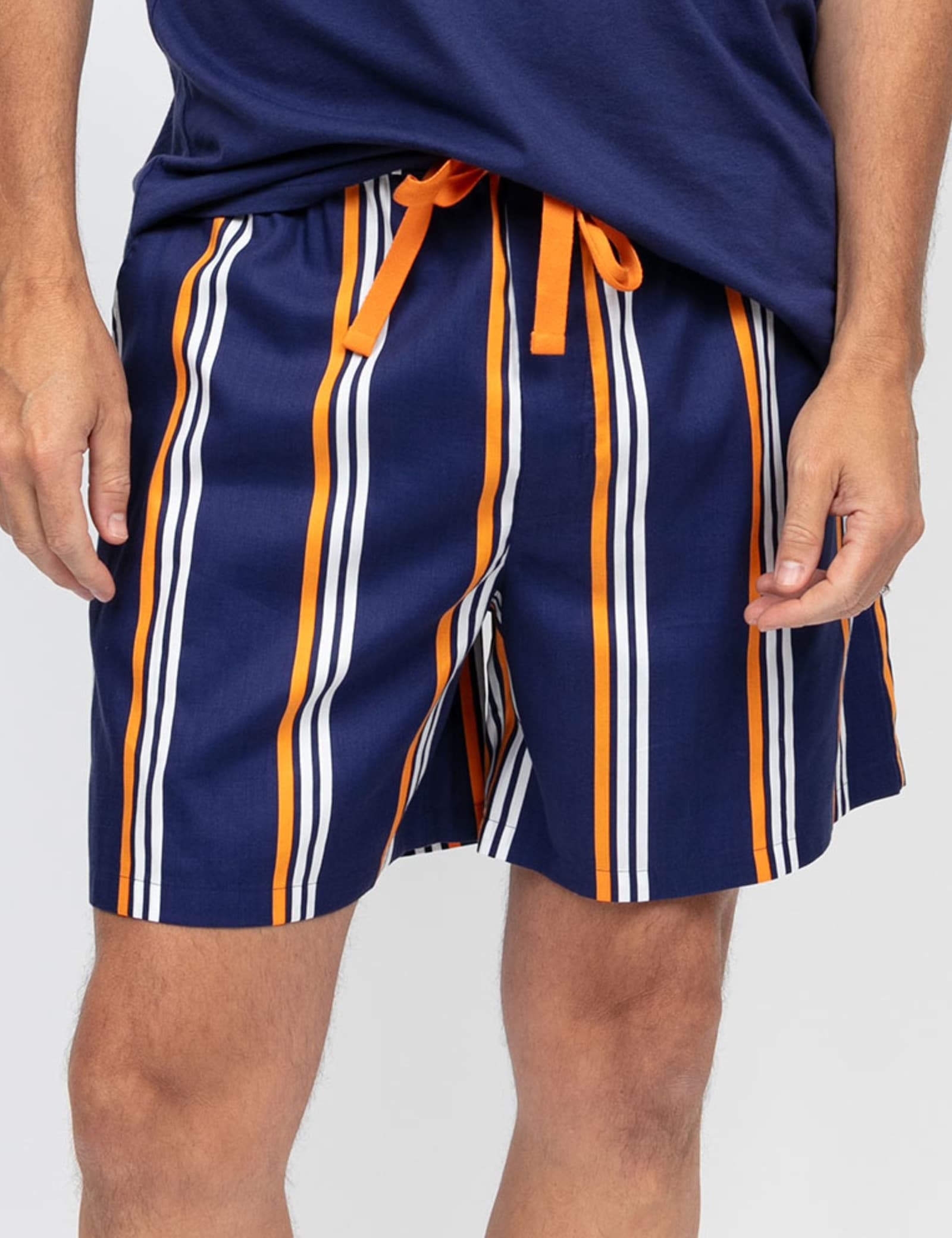 Cotton Modal Blend Striped Pyjama Shorts - image 4