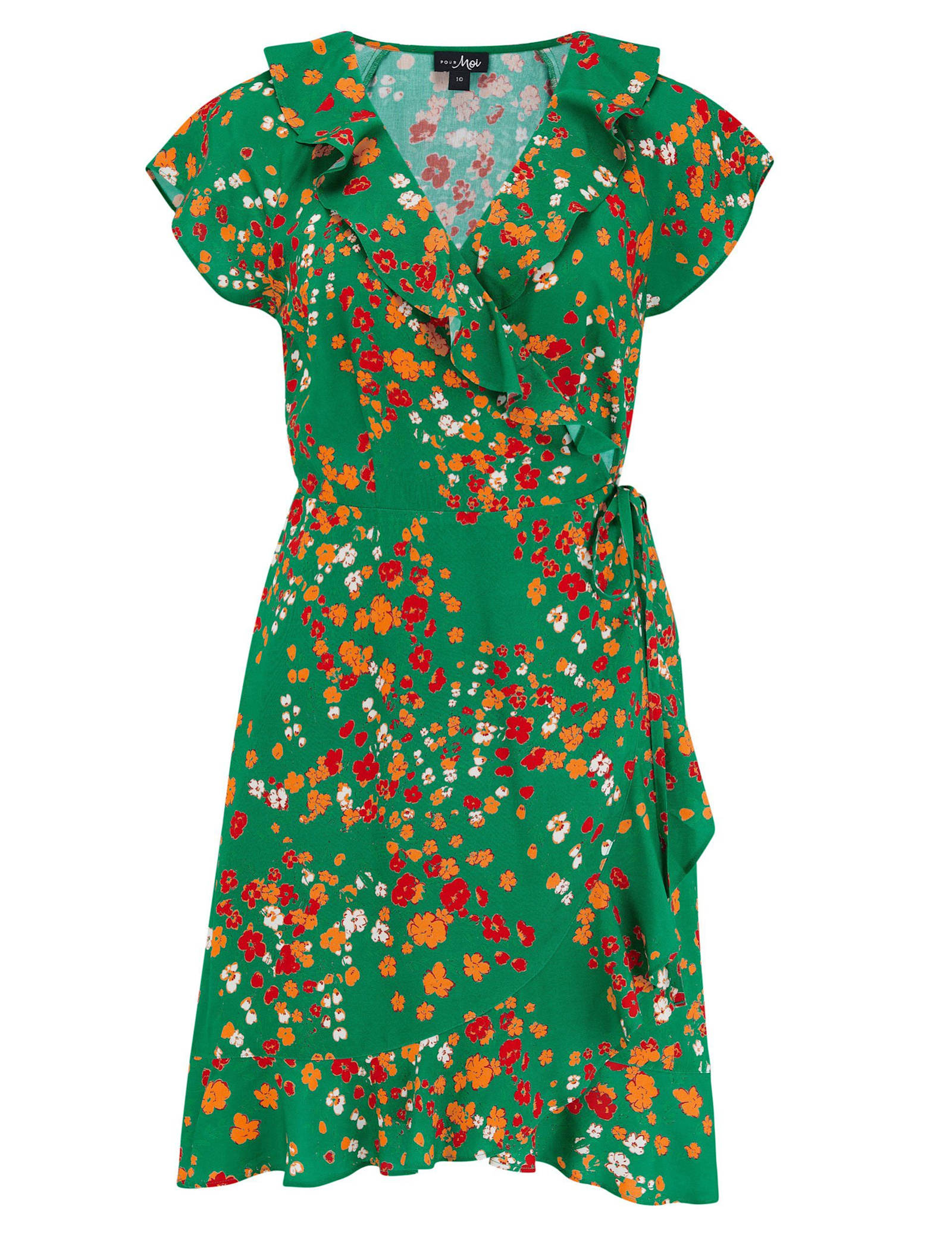 Penny Frill Wrap Woven Beach Dress - image 1
