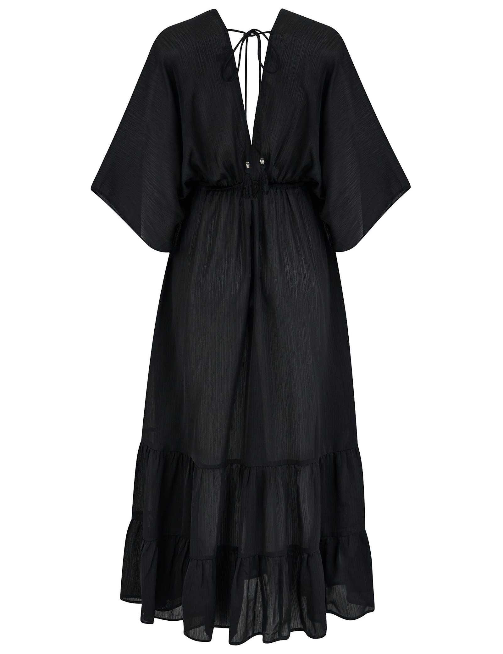 Textured Maxi Tiered Kaftan Beach Dress - image 3