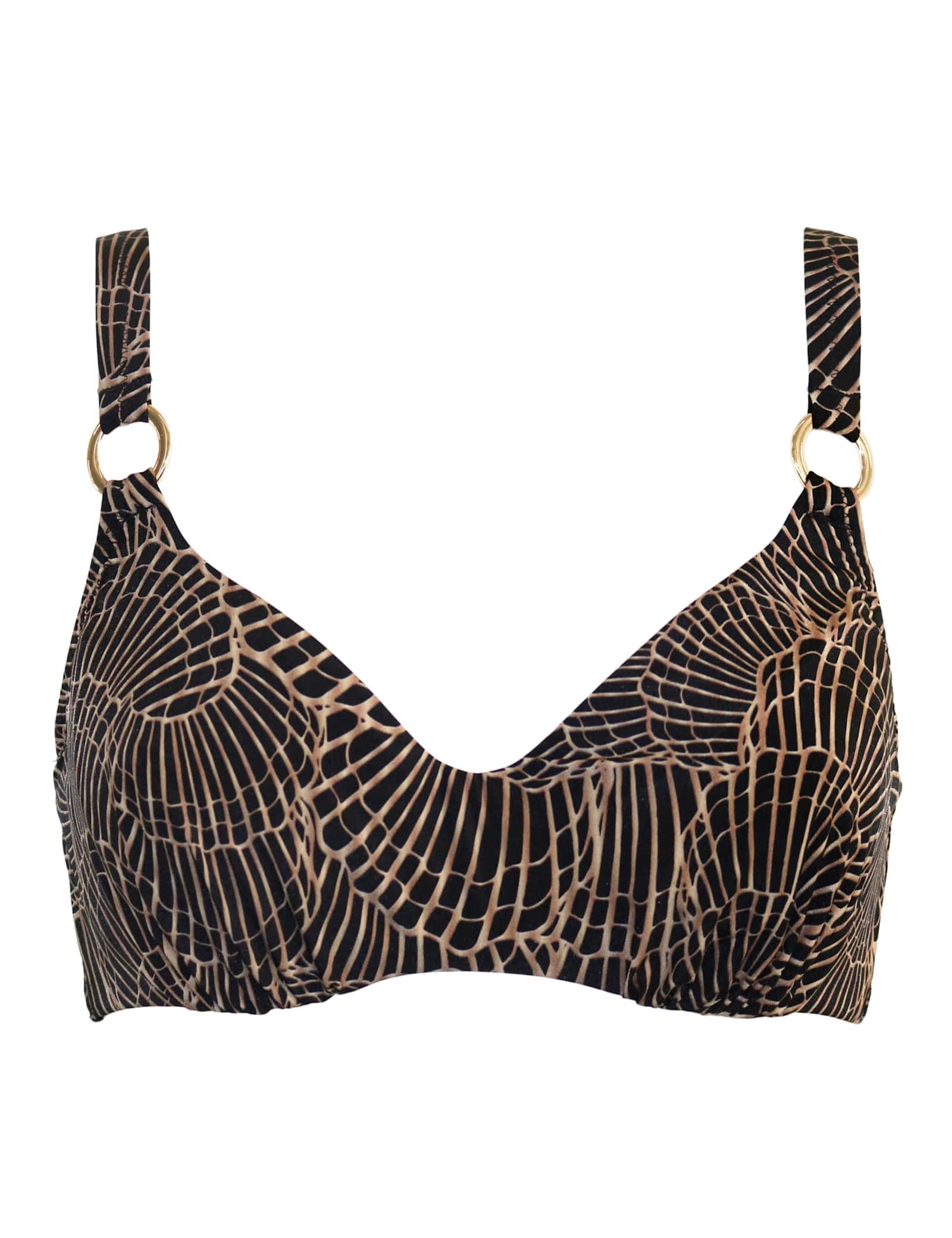 Samoa Printed Wired Plunge Bikini Top (C-G) - image 1