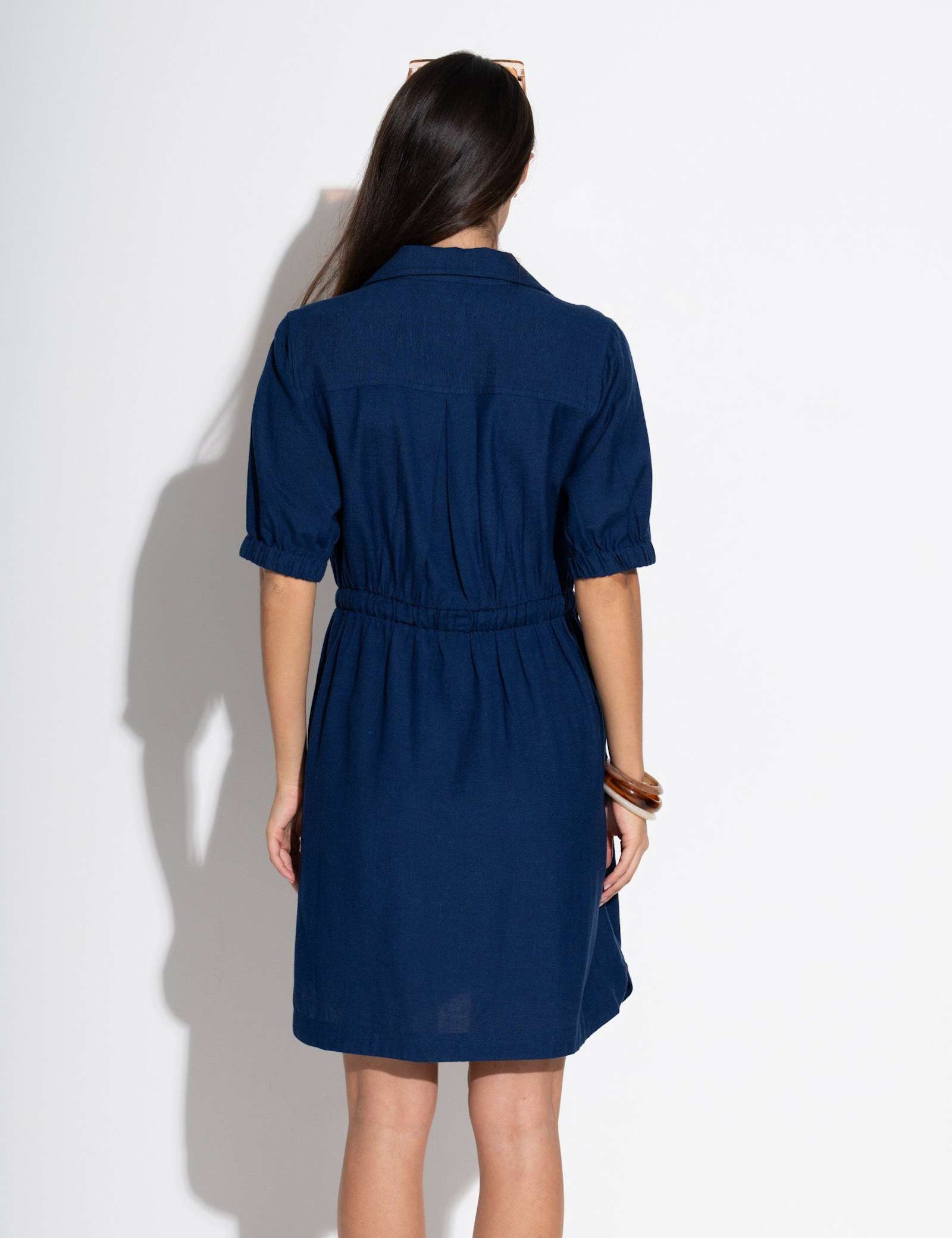 Blair Half Placket Channel Waist Shirt Dress - image 4