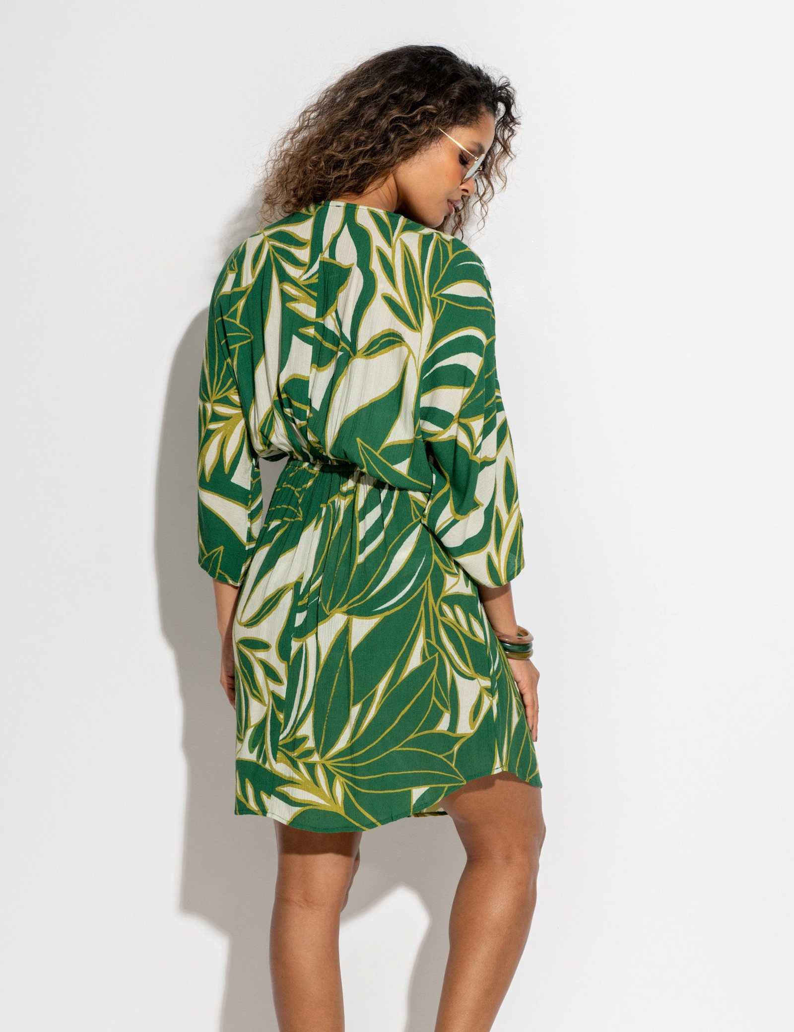 Crinkle O Ring Short Beach Kaftan - image 4