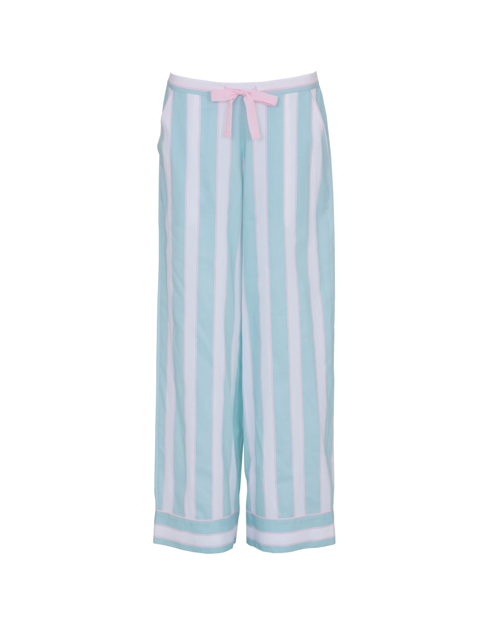 Cotton Modal Striped Wide Leg Pyjama Bottoms - image 1