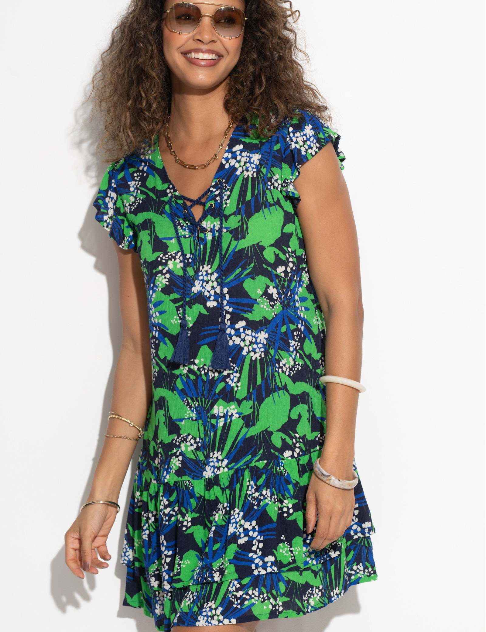 Floral Mini Beach Dress - image 5