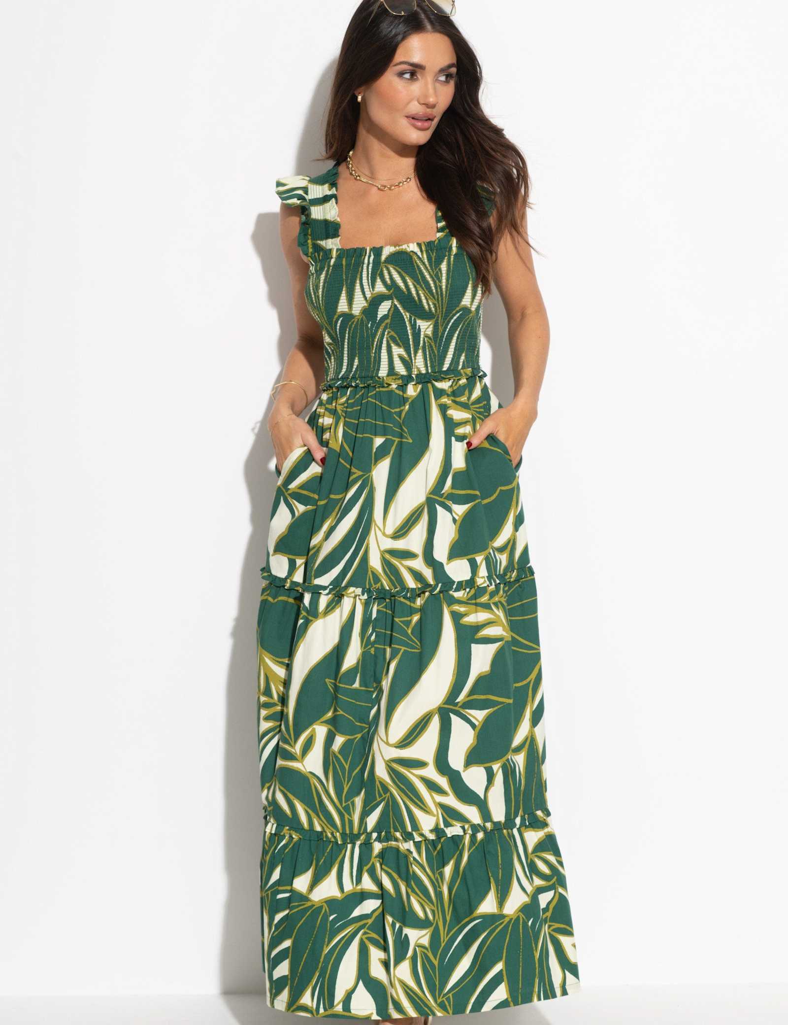 Lucy Cotton Poplin Tiered Maxi Dress - image 5