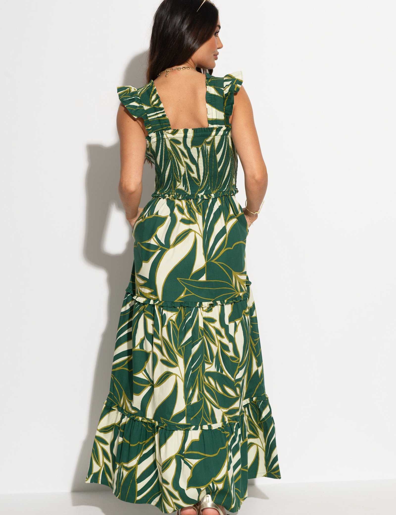Lucy Cotton Poplin Tiered Maxi Dress - image 4