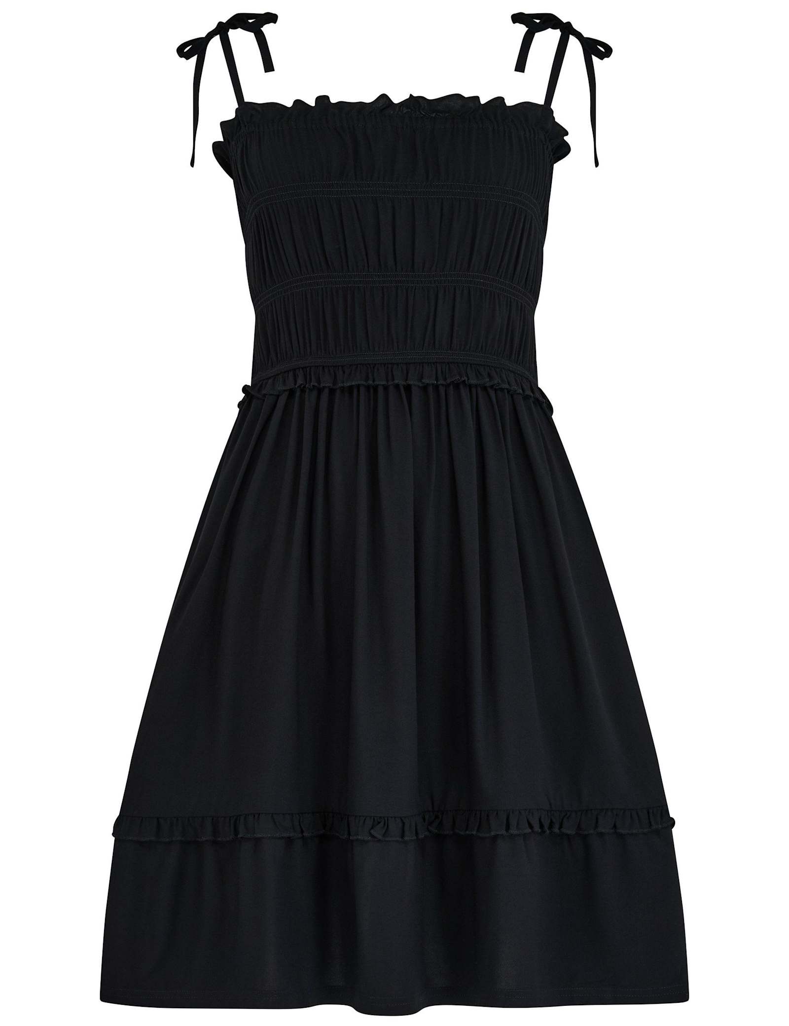 Mia Frill Detail Shirred Beach Dress - image 1
