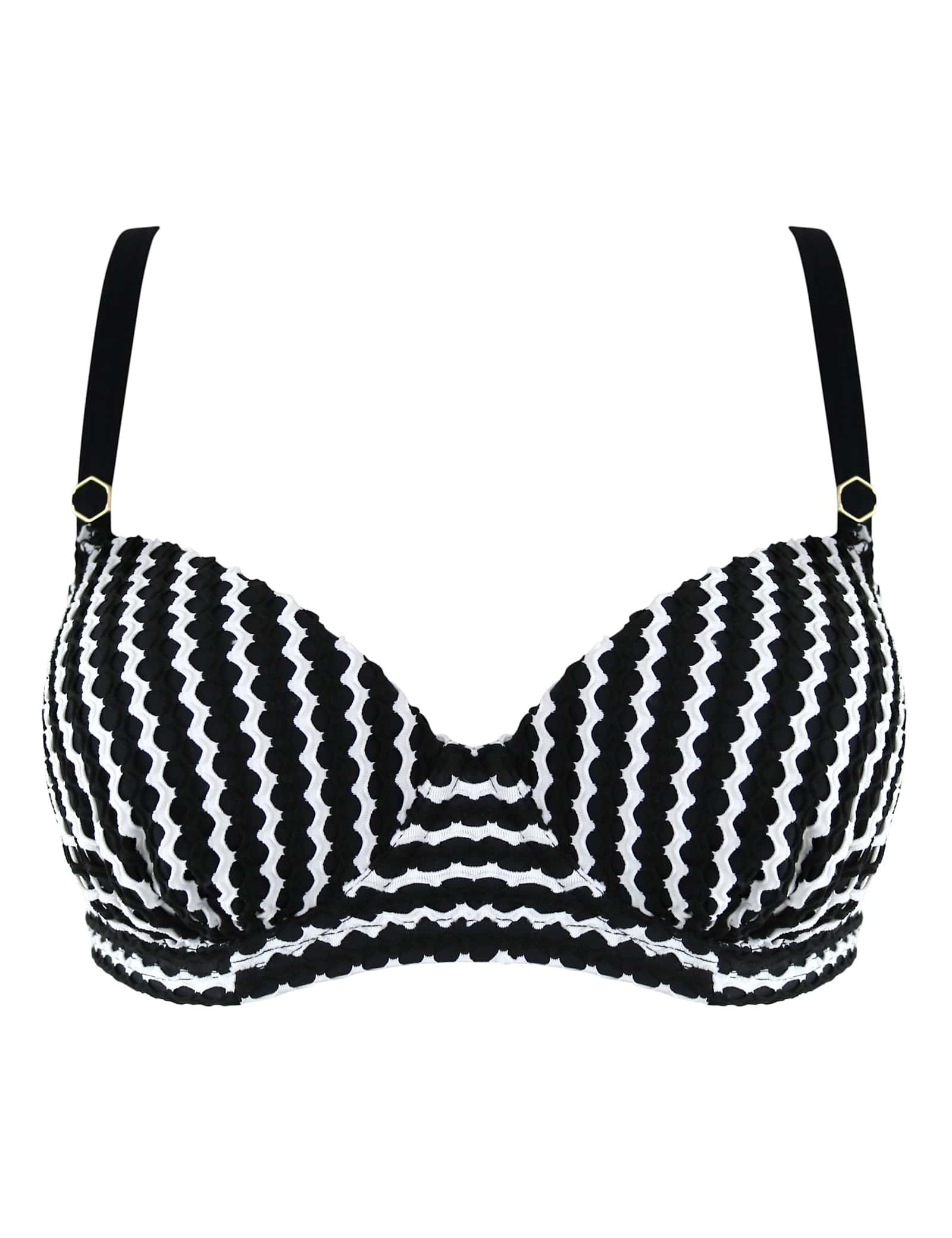 Sun City Striped Wired Padded Bikini Top B-G - image 1