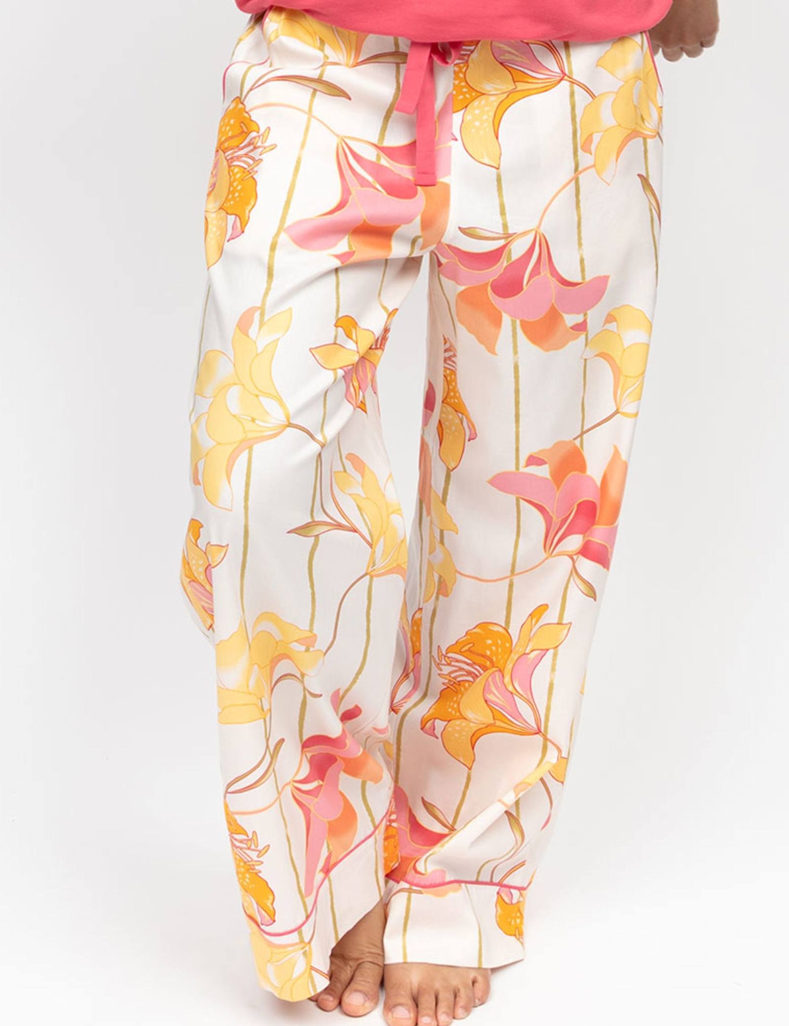 Cotton Modal Floral Striped Pyjama Bottoms - image 4