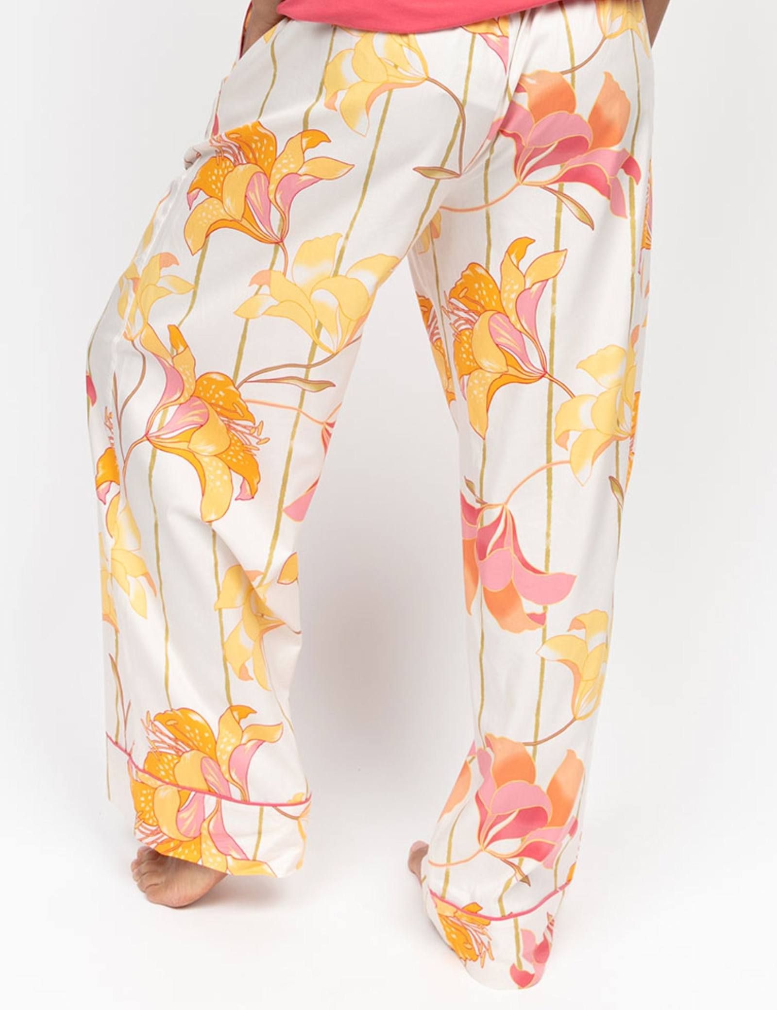 Cotton Modal Floral Striped Pyjama Bottoms - image 3