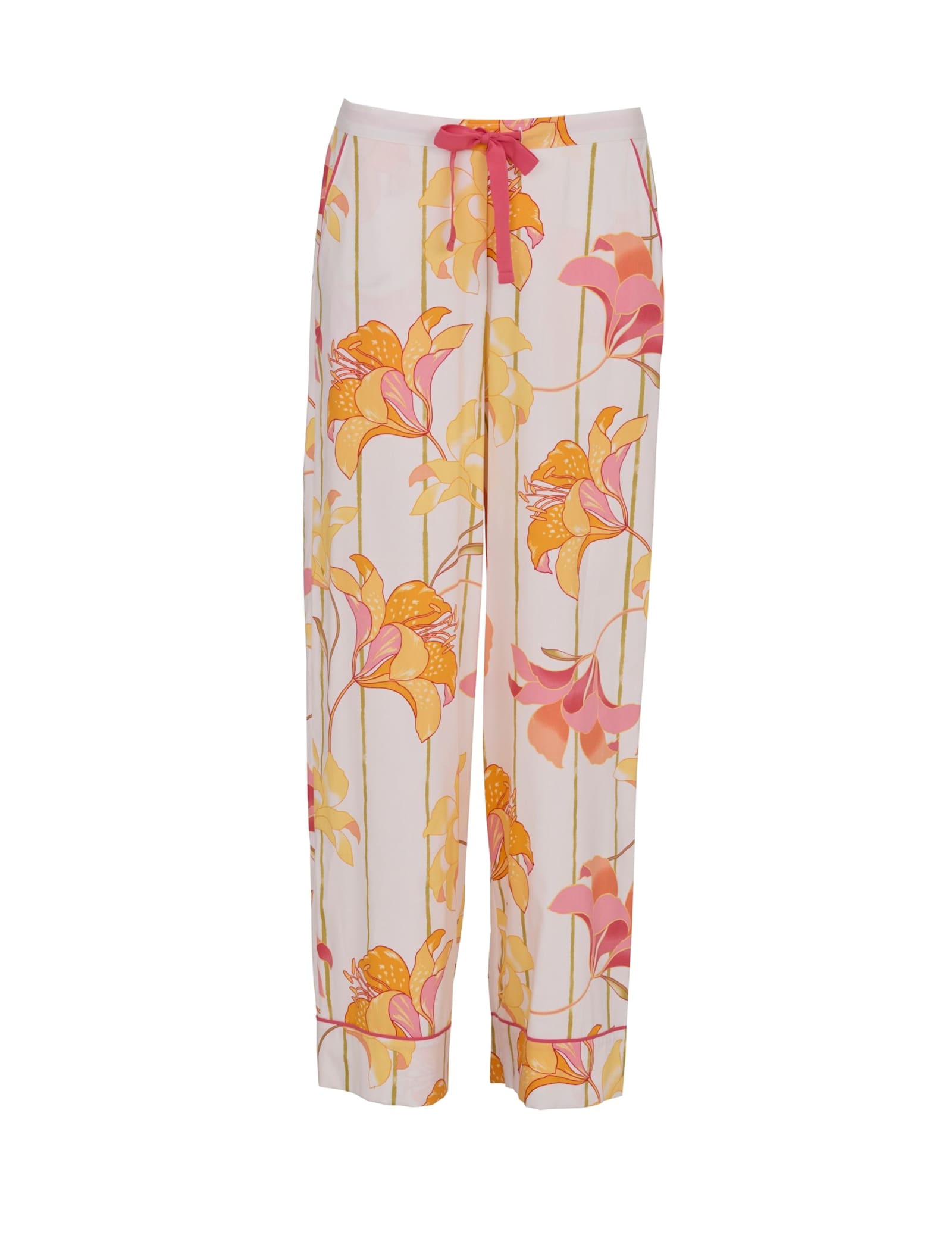 Cotton Modal Floral Striped Pyjama Bottoms - image 1