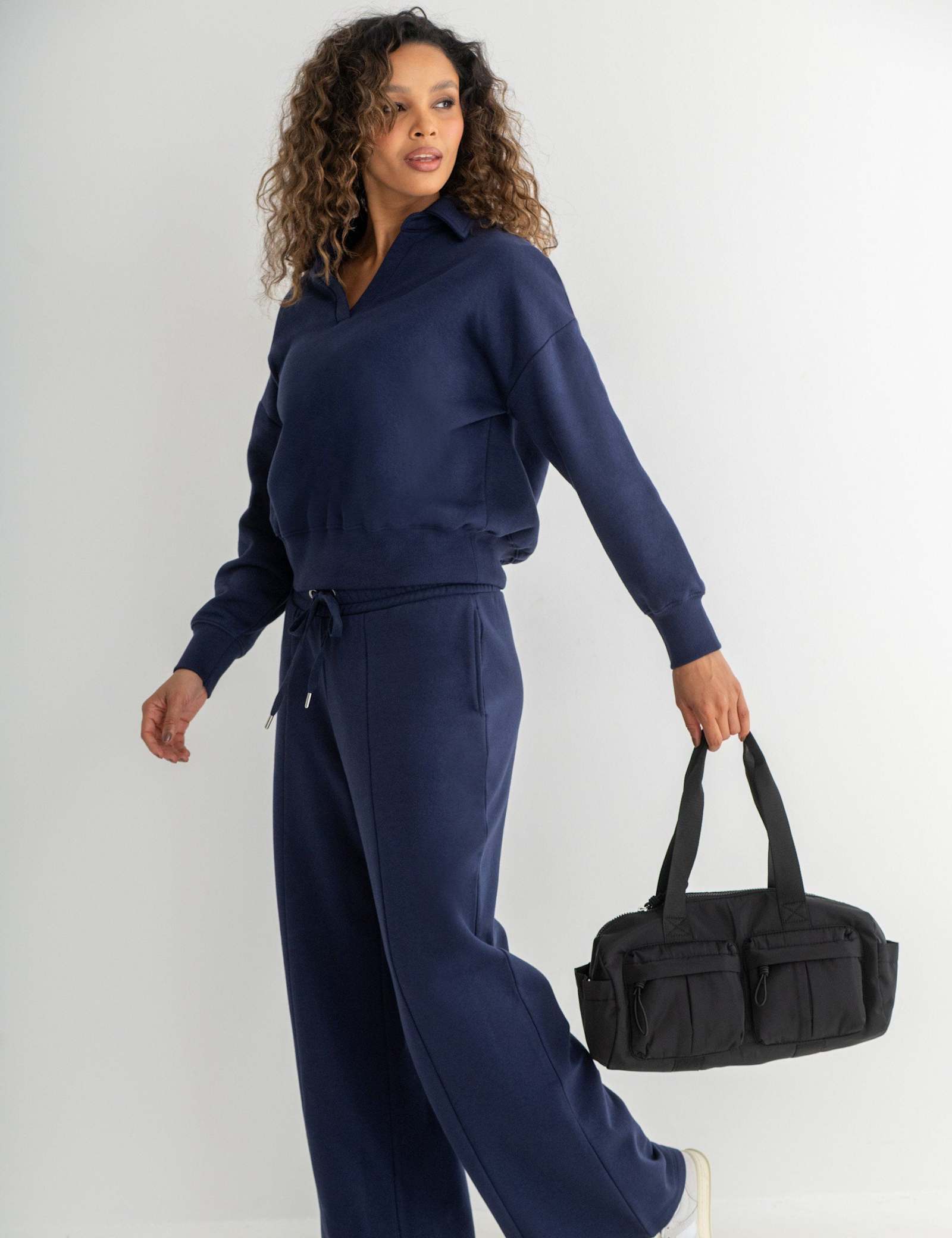 Cotton Rich Collared Relaxed Fit Sweatshirt - image 4