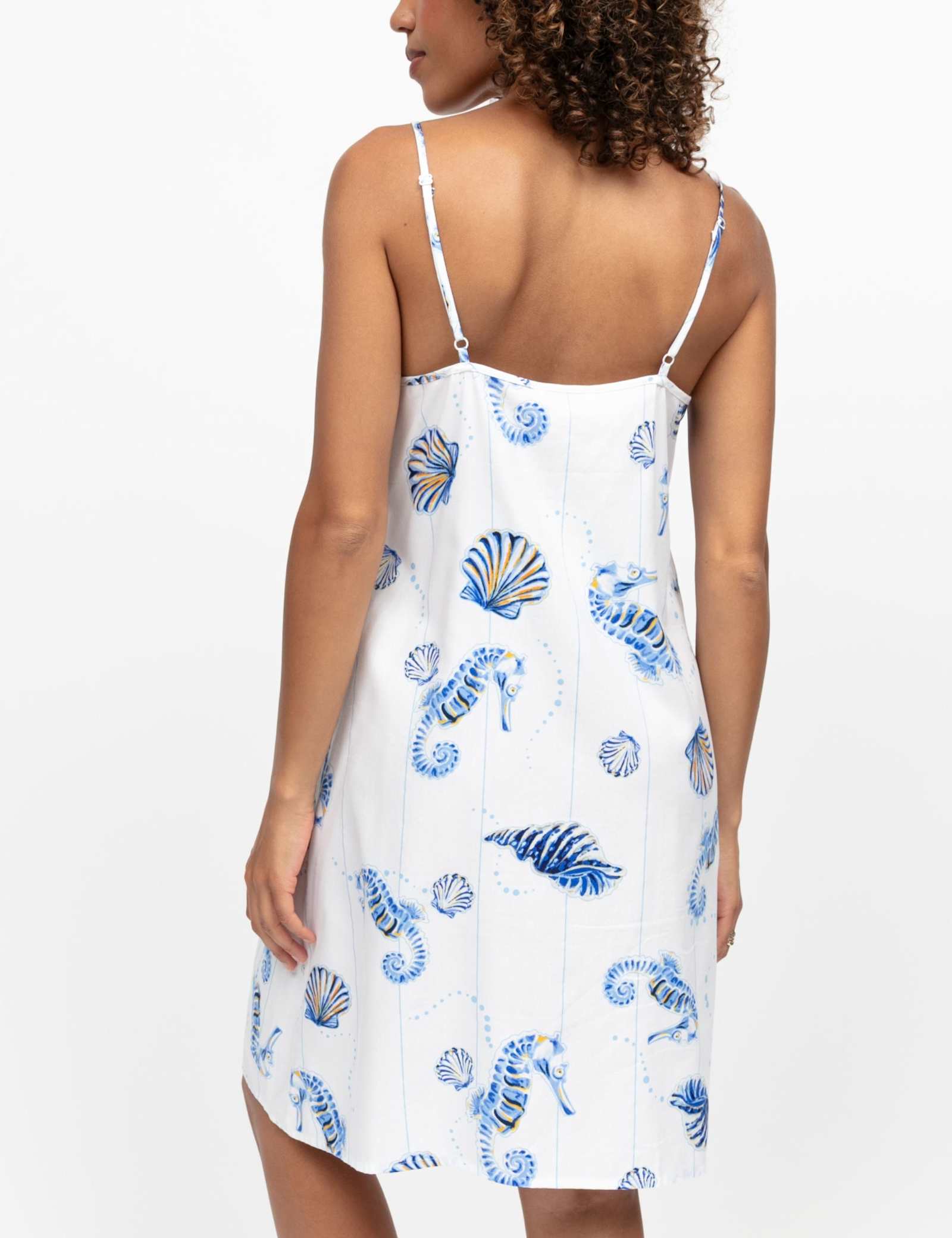 Cotton Modal Seahorse Strappy Nightdress - image 3