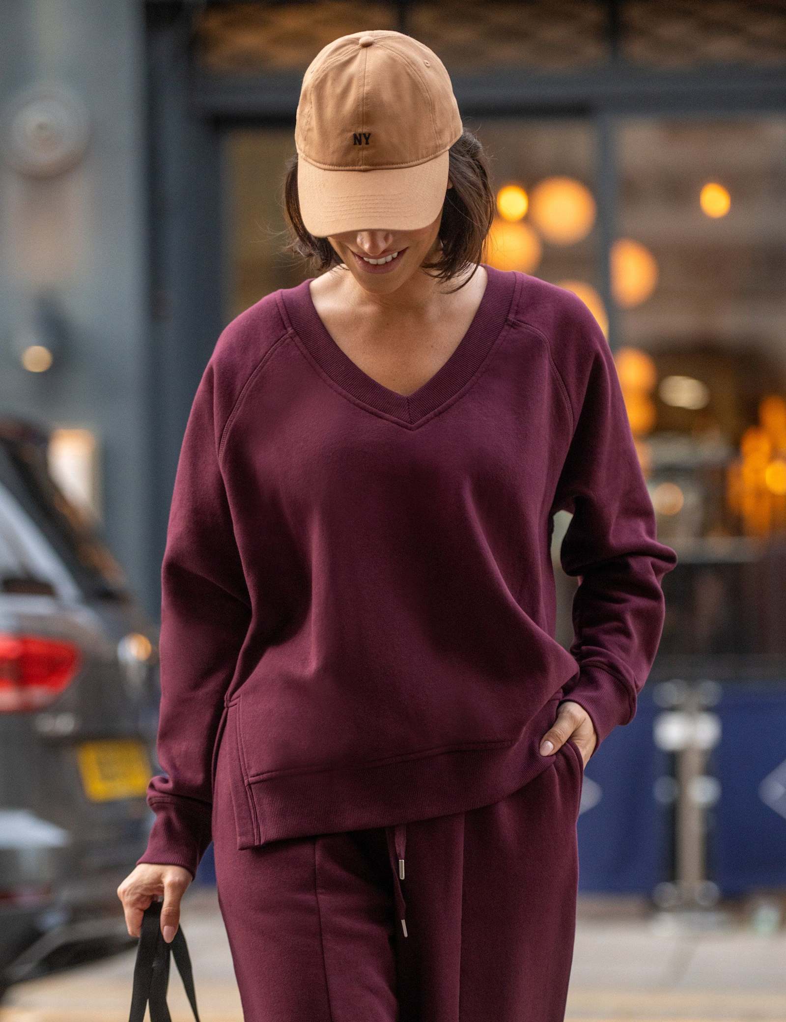 Cotton Rich V-Neck Relaxed Fit Sweatshirt - image 4
