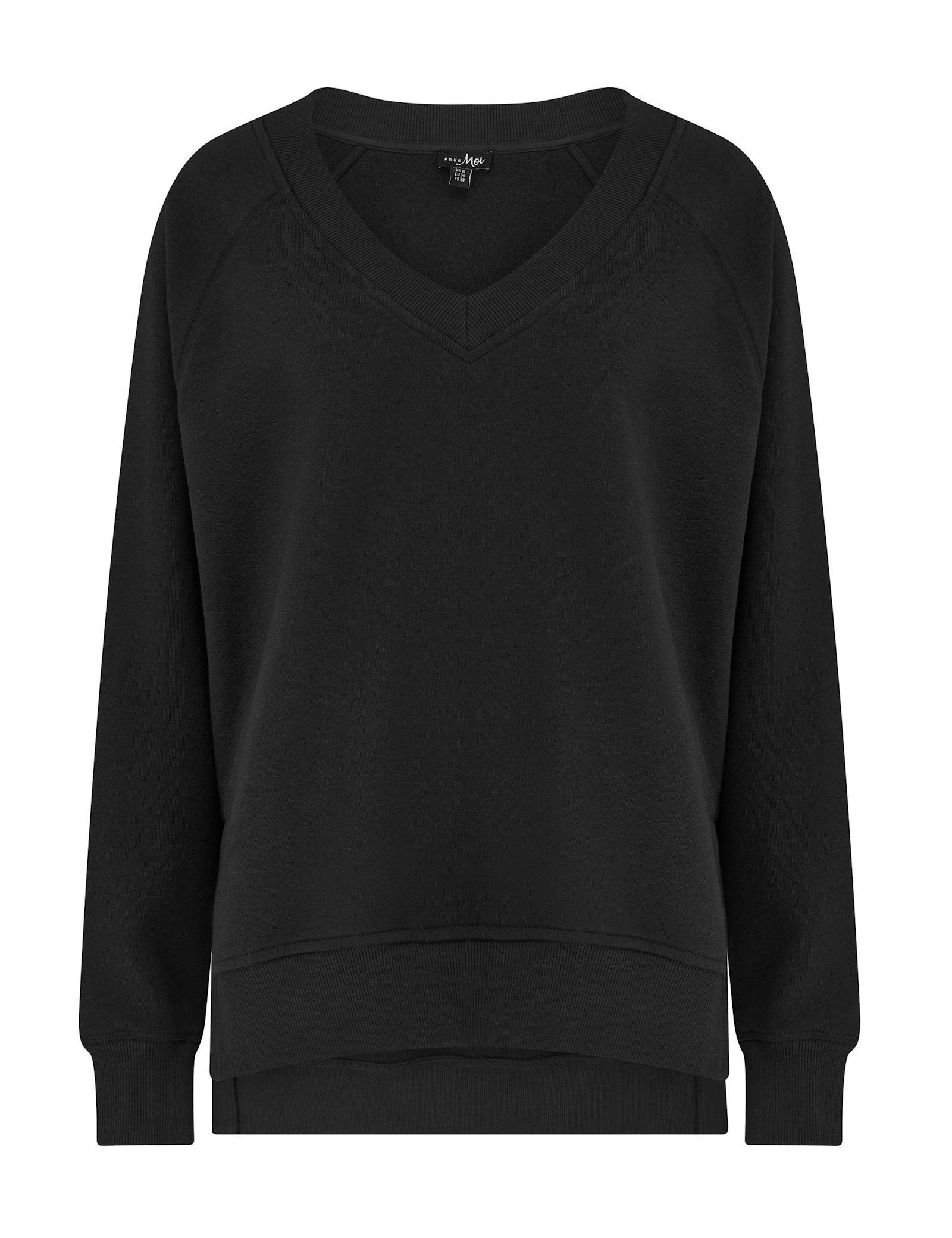 Cotton Rich V-Neck Relaxed Fit Sweatshirt - image 1