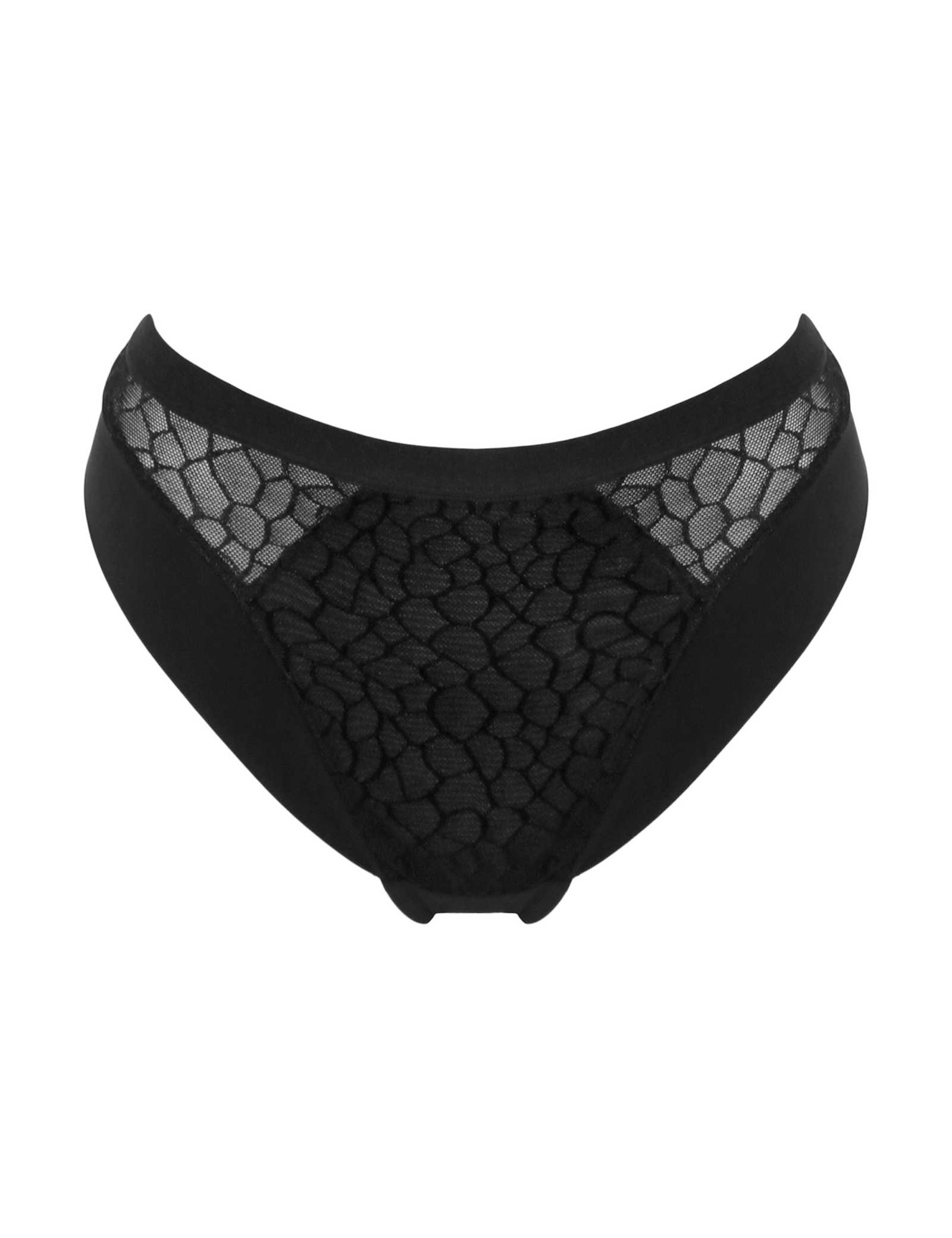 Geometric Mesh High Leg Knickers - image 1