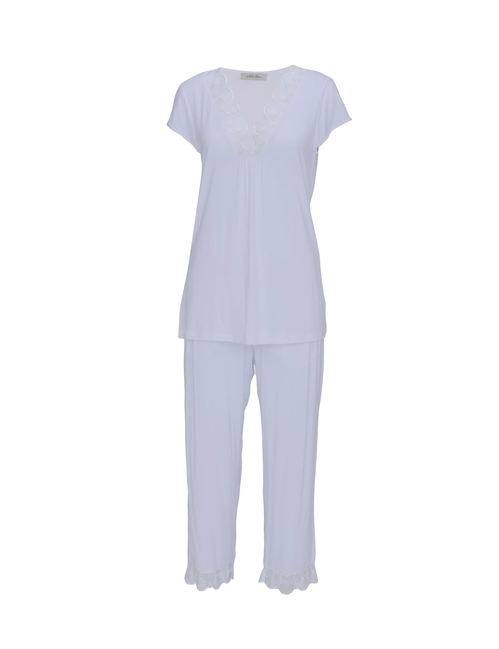 Modal Rich Jersey Lace Detail Pyjama Set - image 1