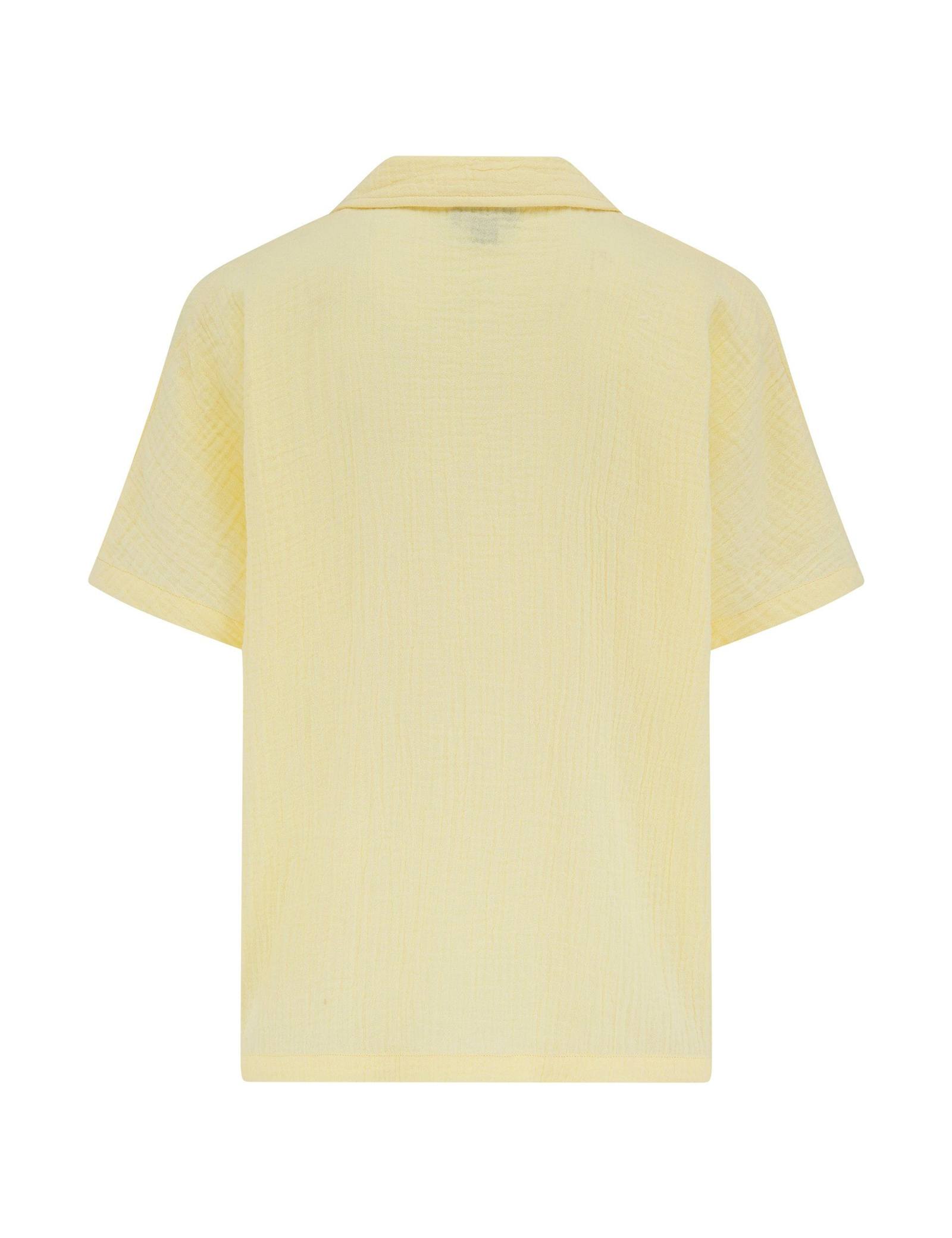 Woven Double Cloth Revere Collar Shirt and Short Pyjama Set - image 4