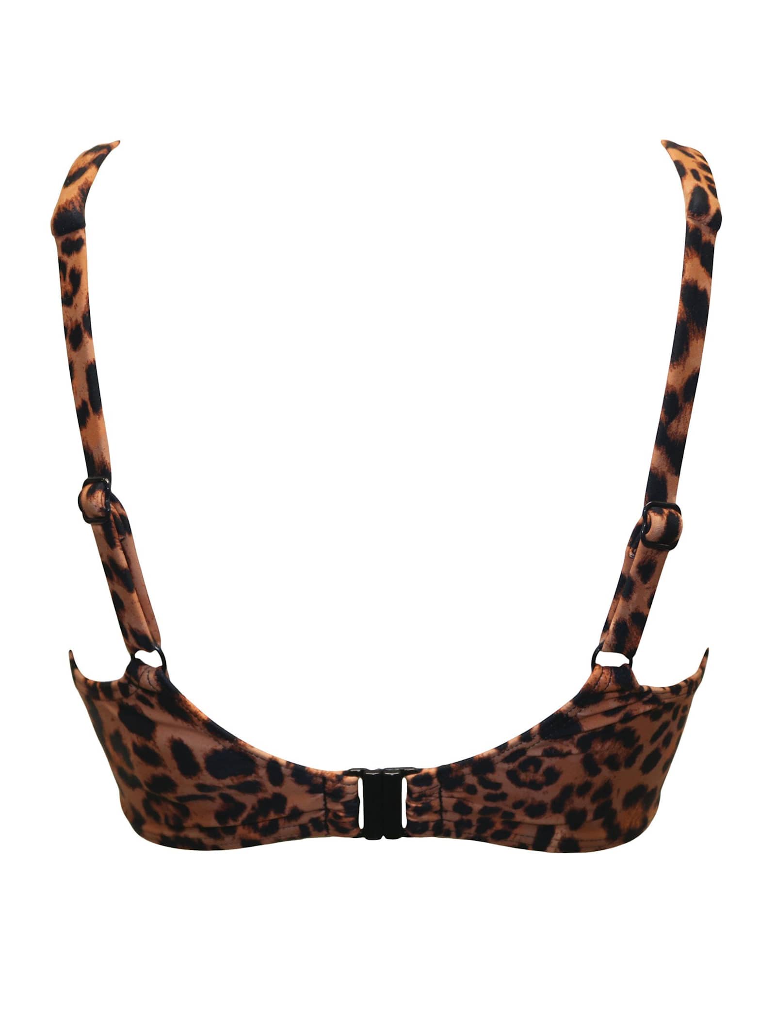 Free Spirit Leopard Print Twist Non-Wired Front Bikini Top - image 3