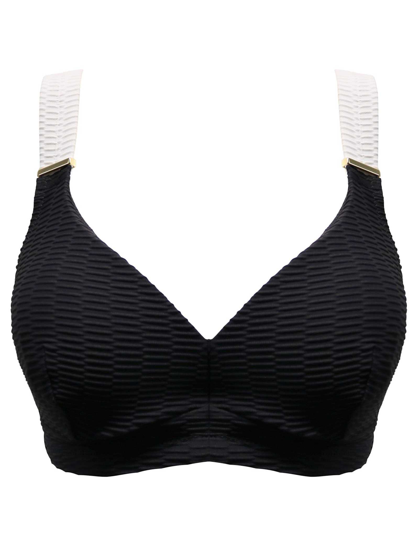 Acapulco Textured Wired V-Neck Bikini Top (C-G) - image 1