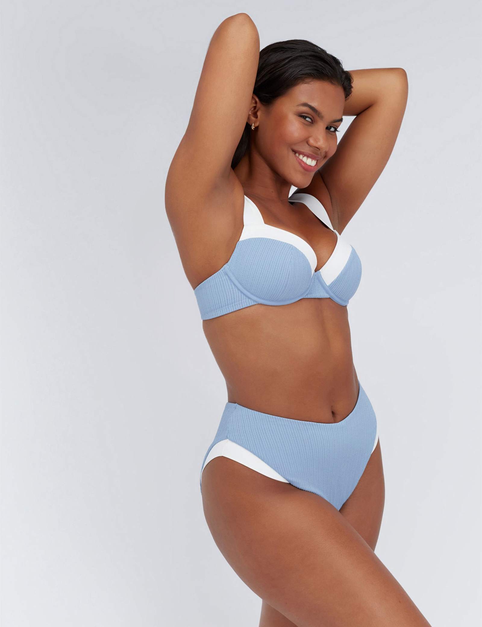 Rivoli High Waisted Ribbed Bikini Bottoms - image 4
