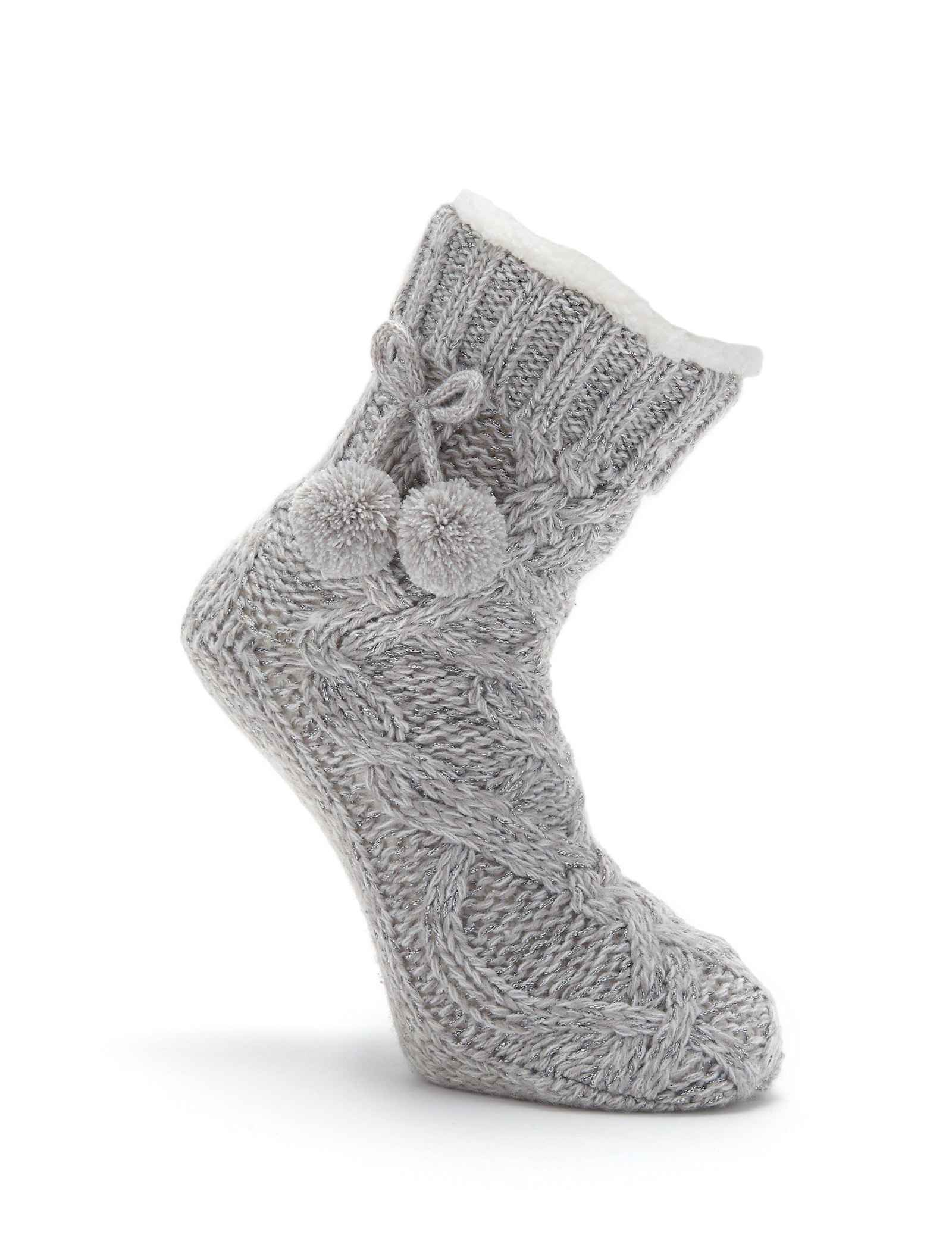 Cable Knit Slipper Socks - image 1