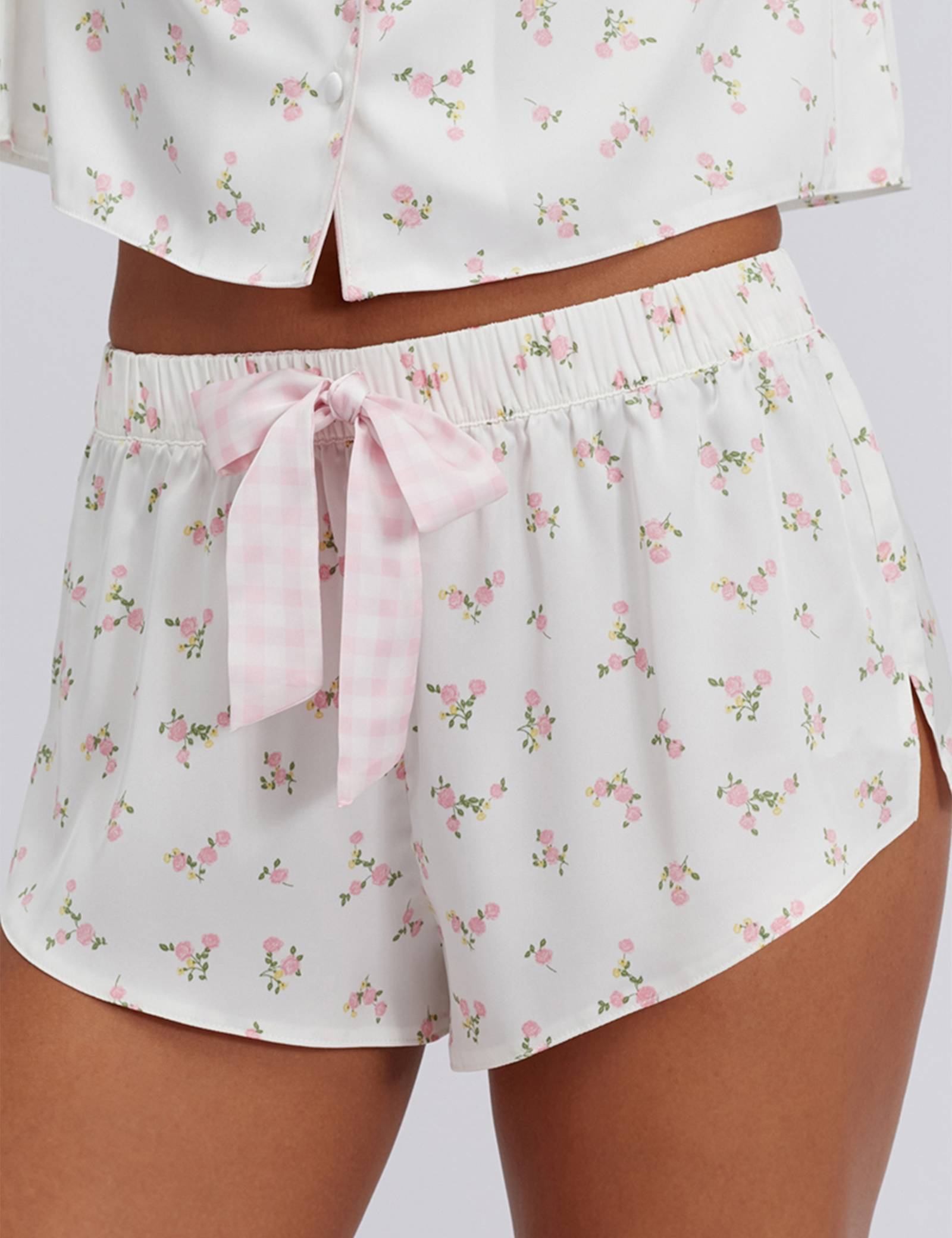 Satin Floral Short Pyjama Set - image 4