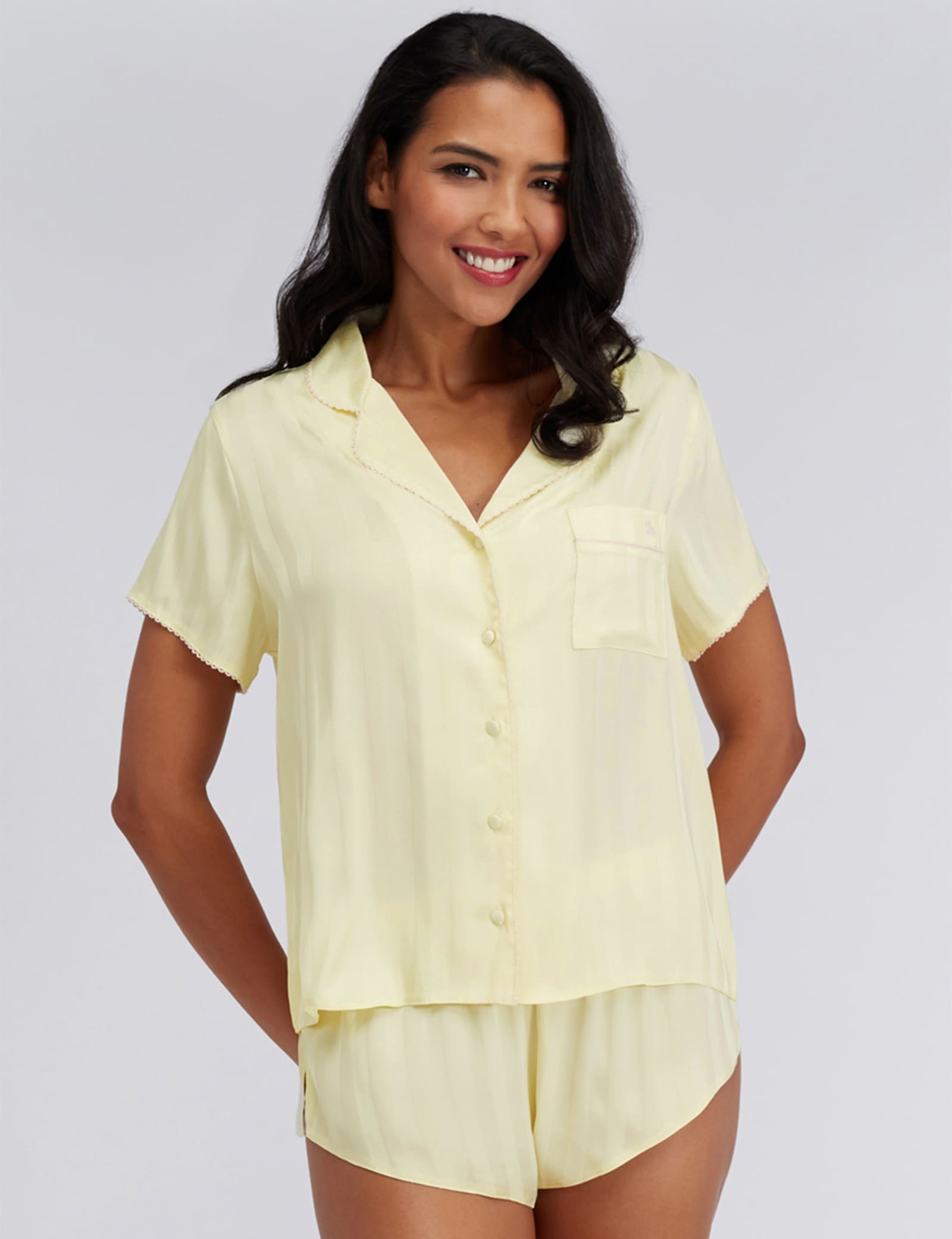 Satin Striped Short Pyjama Set - image 1