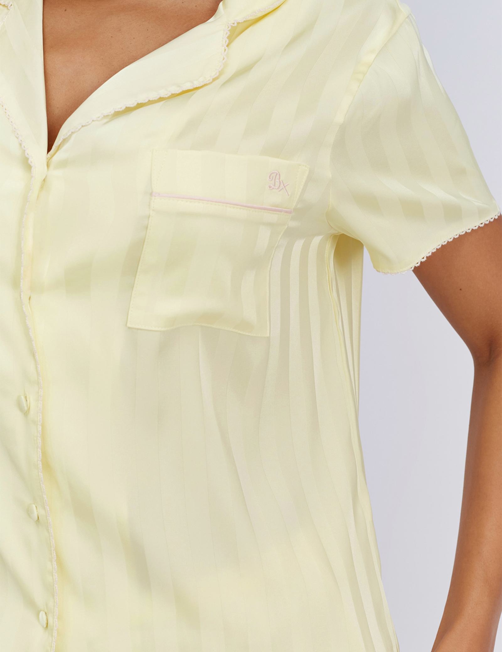 Satin Striped Short Pyjama Set - image 3