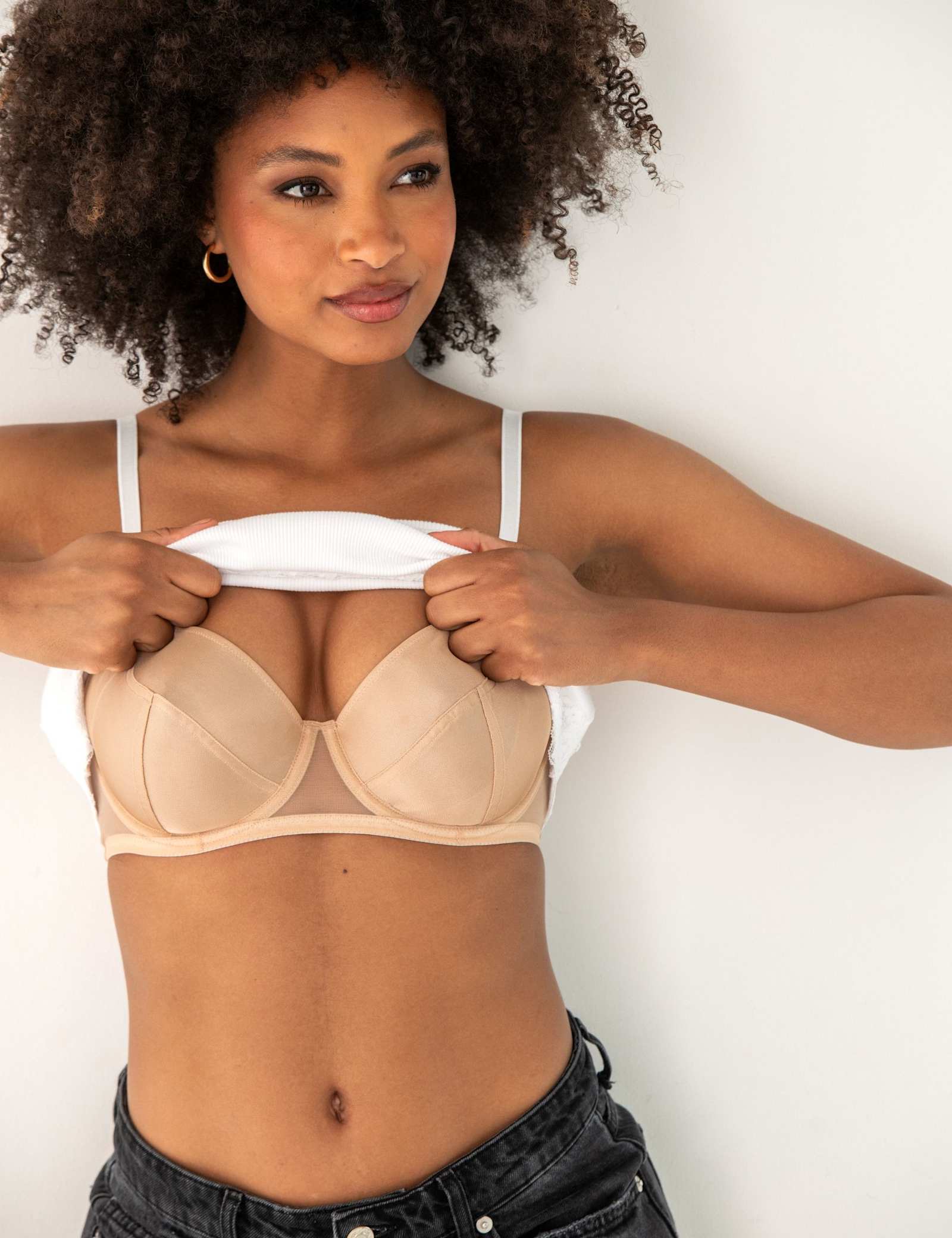 Cotton Blend Hidden Wired Bra Cami (D-J) - image 3